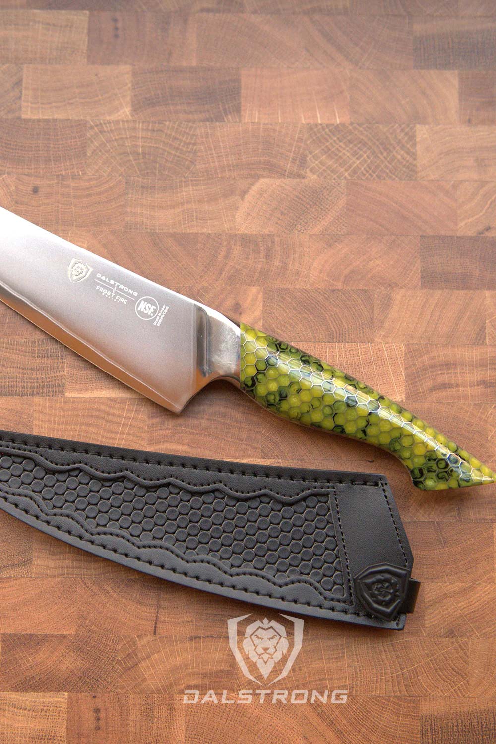Premium 8-Inch Chef's Knife - Dragon Skin Handle, Glacial Lightning Edition - NSF Certified Professional Kitchen Knife for Cooking, Slicing & Chopping - Ideal for Home Chefs & Culinary Enthusiasts
