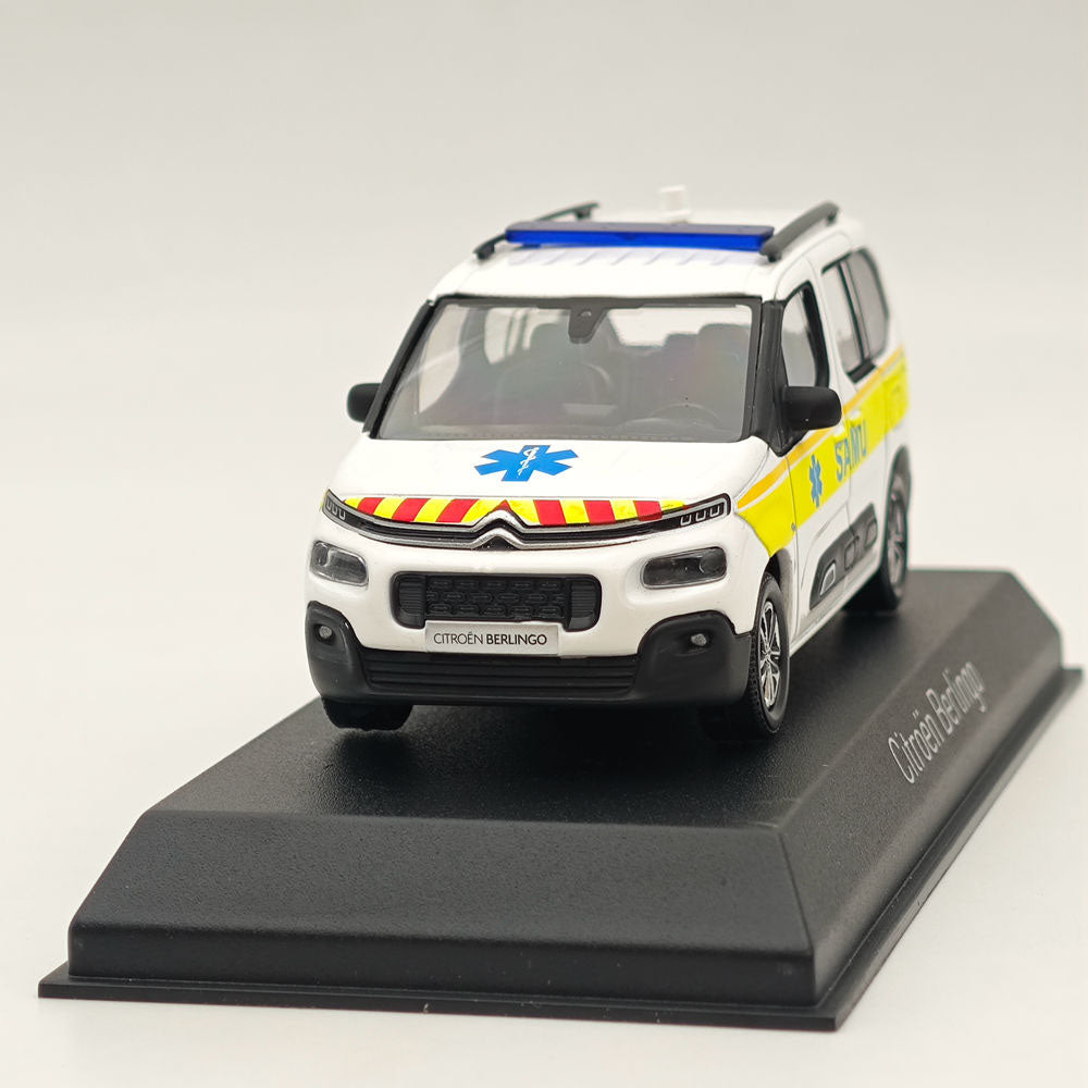 1/43 Scale Citroen Berlingo SAMU Diecast Model Car - Limited Edition White Collectible - Perfect for Display, Gifts & Diecast Enthusiasts