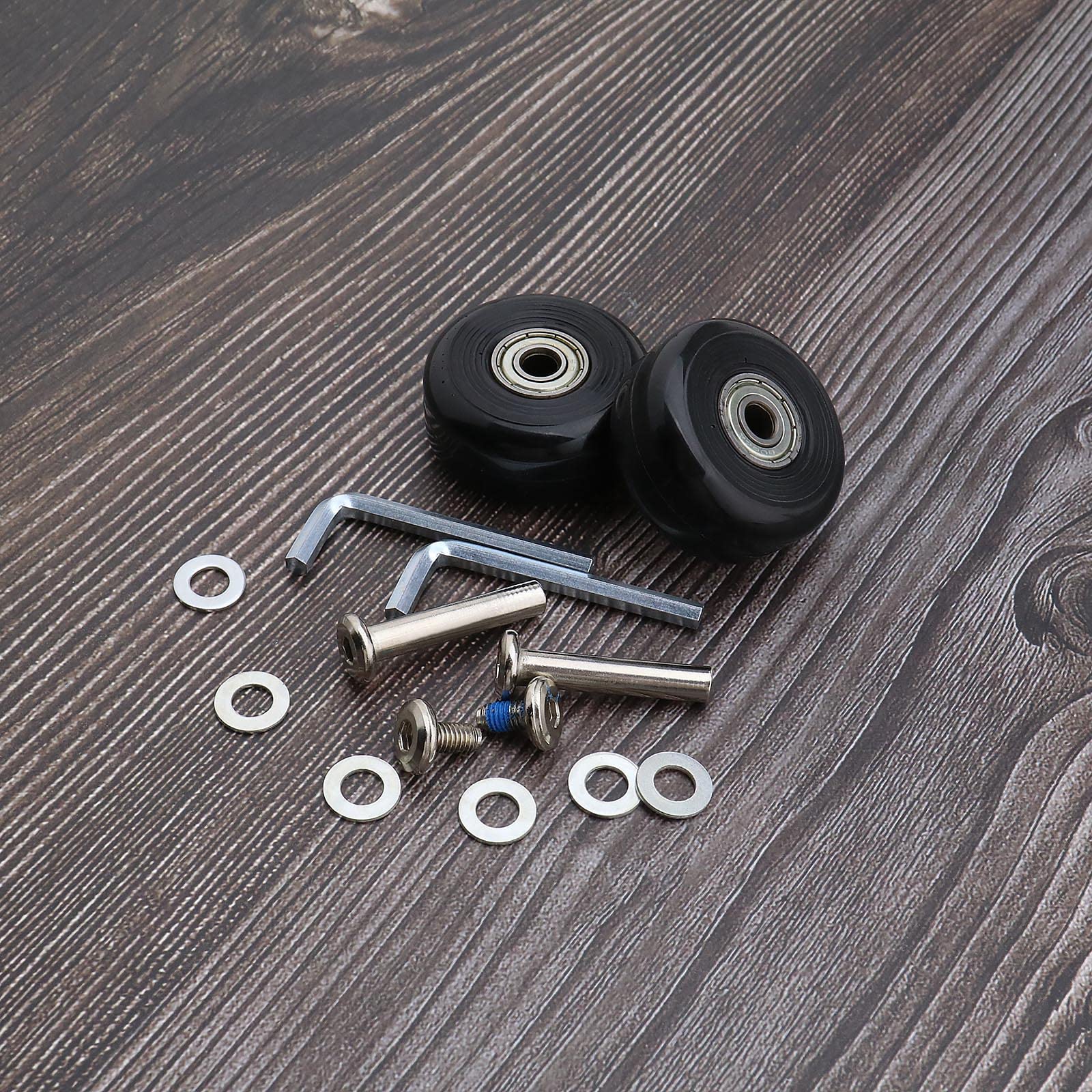 Micro Trader 2-Pair Luggage Suitcase Wheels Replacement Kit - 40mm OD - Durable Travel Luggage Repair Parts for Smooth Rolling - Perfect for Broken Suitcase Wheels Repair at Home or On The Go