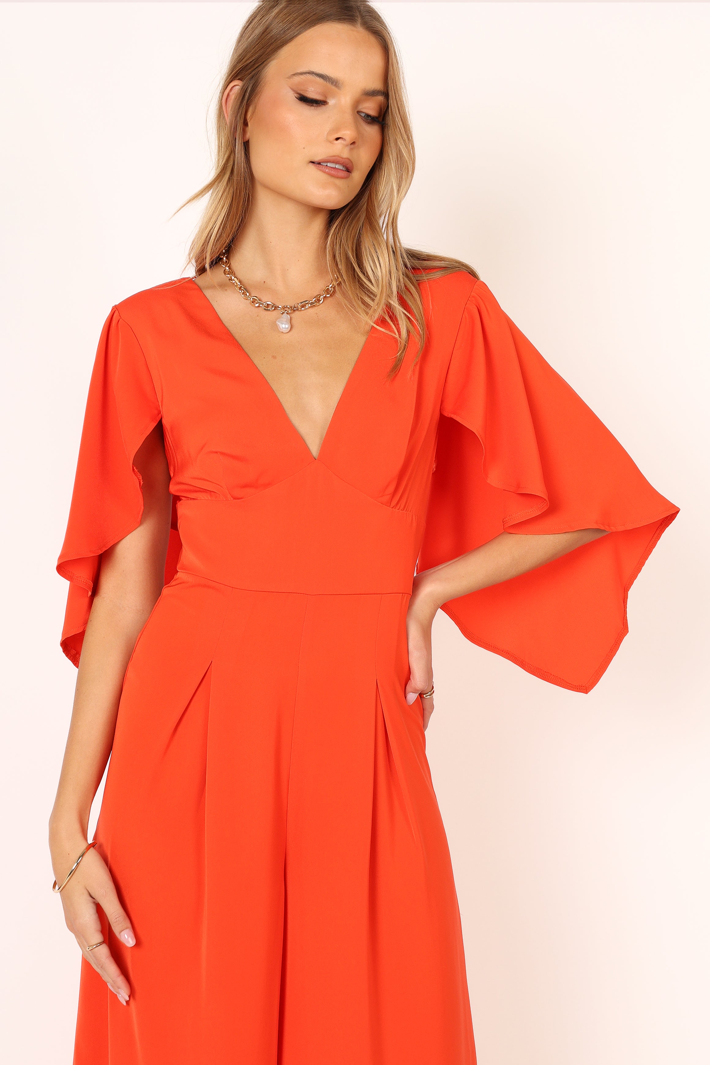 Carla Women's Red Jumpsuit - Stylish One-Piece Romper for Casual Outings, Parties & Date Nights