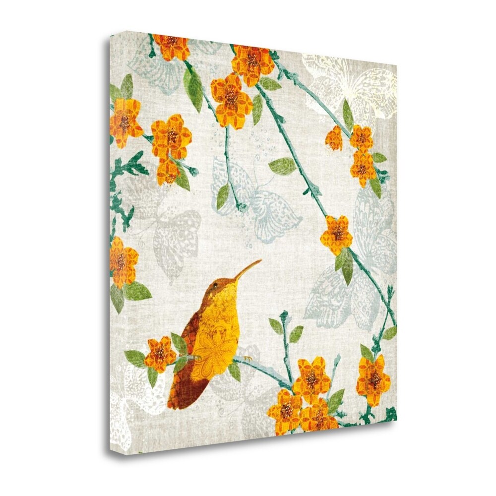 Birds And Butterflies III Canvas Art Print by Tandi Venter - Handmade Gallery Wrapped Giclee Wall Decor for Living Room, Bedroom & Office