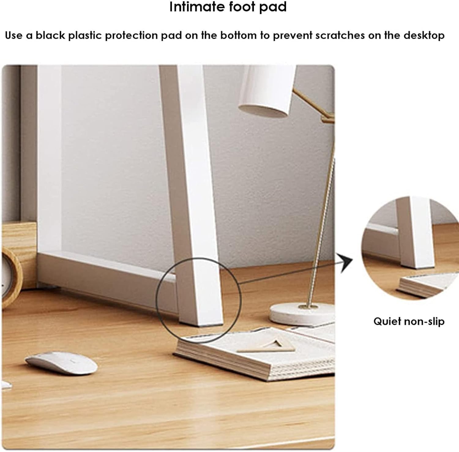 2 Layer Desktop Storage Organizer - Trapezoidal Display Shelf & Book Rack for Office, Home, Dorm | Perfect for Organizing Books, Files, Stationery & Small Items