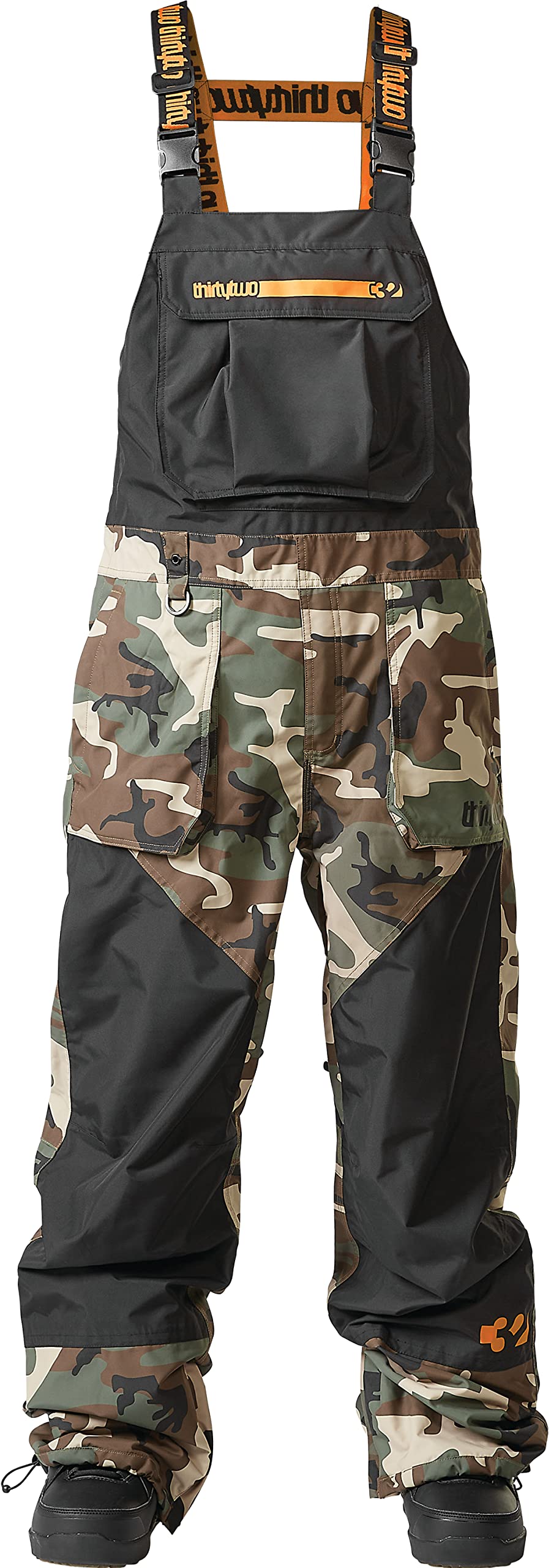 ThirtyTwo Men's Basement Winter Snow Bib Pants - Waterproof Insulated Snowboard & Ski Overalls for Cold Weather - Perfect for Snowboarding, Skiing, and Winter Outdoor Activities