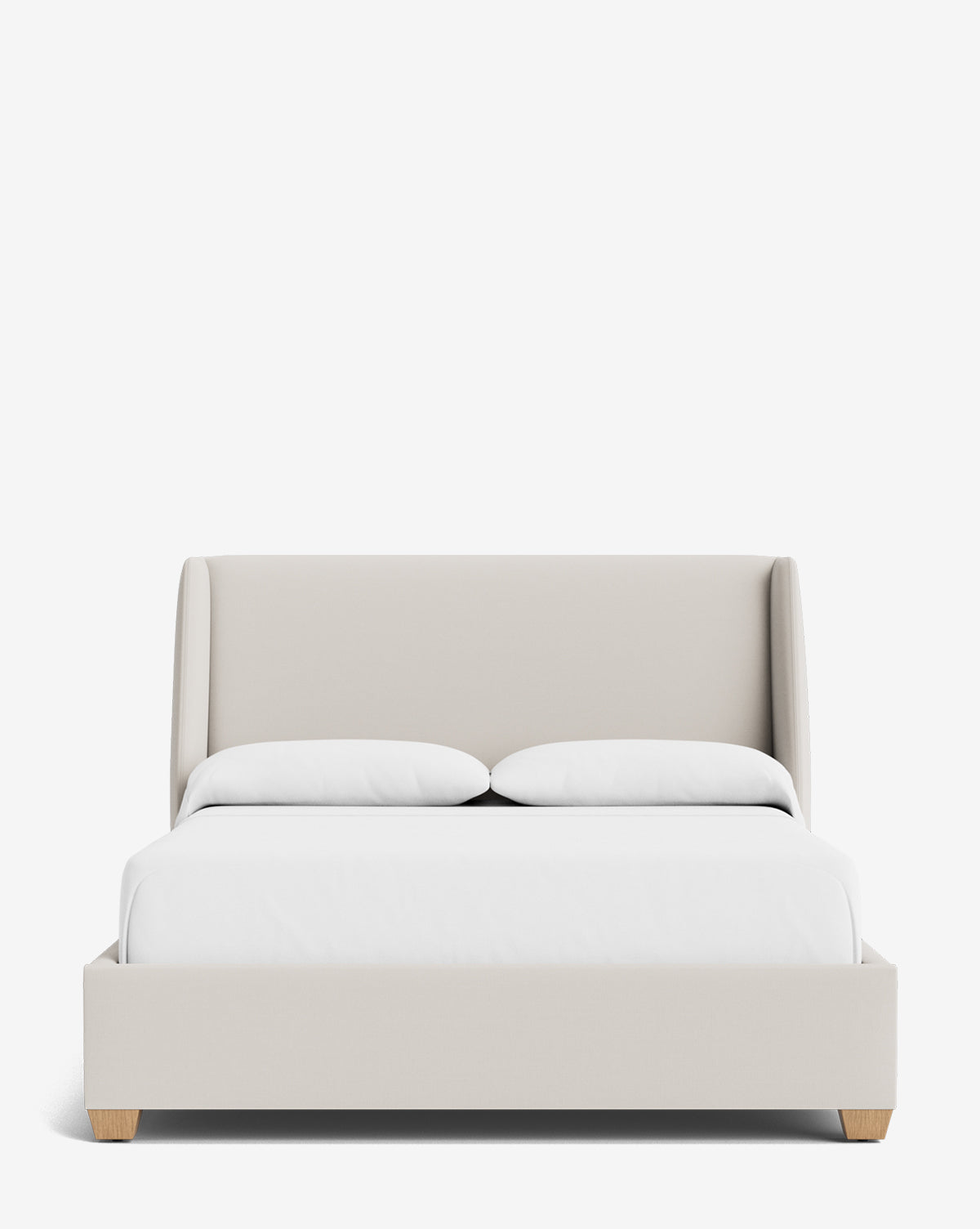 Walt Bed Low Headboard - Modern Minimalist Bed Frame for Small Spaces - Perfect for Apartments, Dorms & Guest Rooms