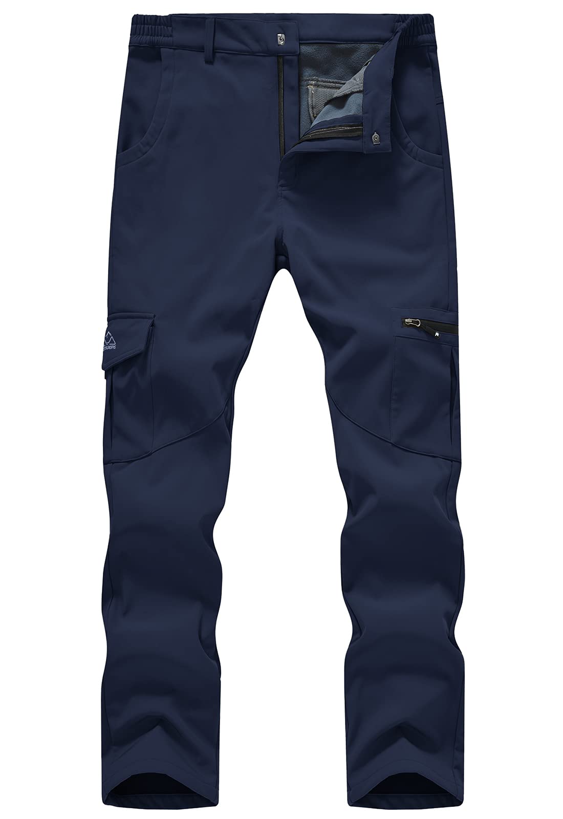 Men's Waterproof Ski Pants - Softshell Cargo Hiking Pants for Outdoor Sports