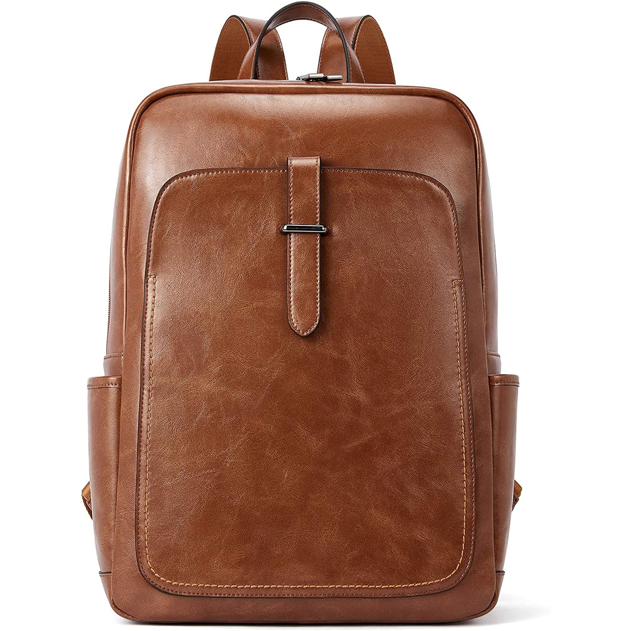 Premium Genuine Leather Backpack for Women - Durable Reinforced Shoulder Straps - Stylish Laptop Bag for Work, Travel & College