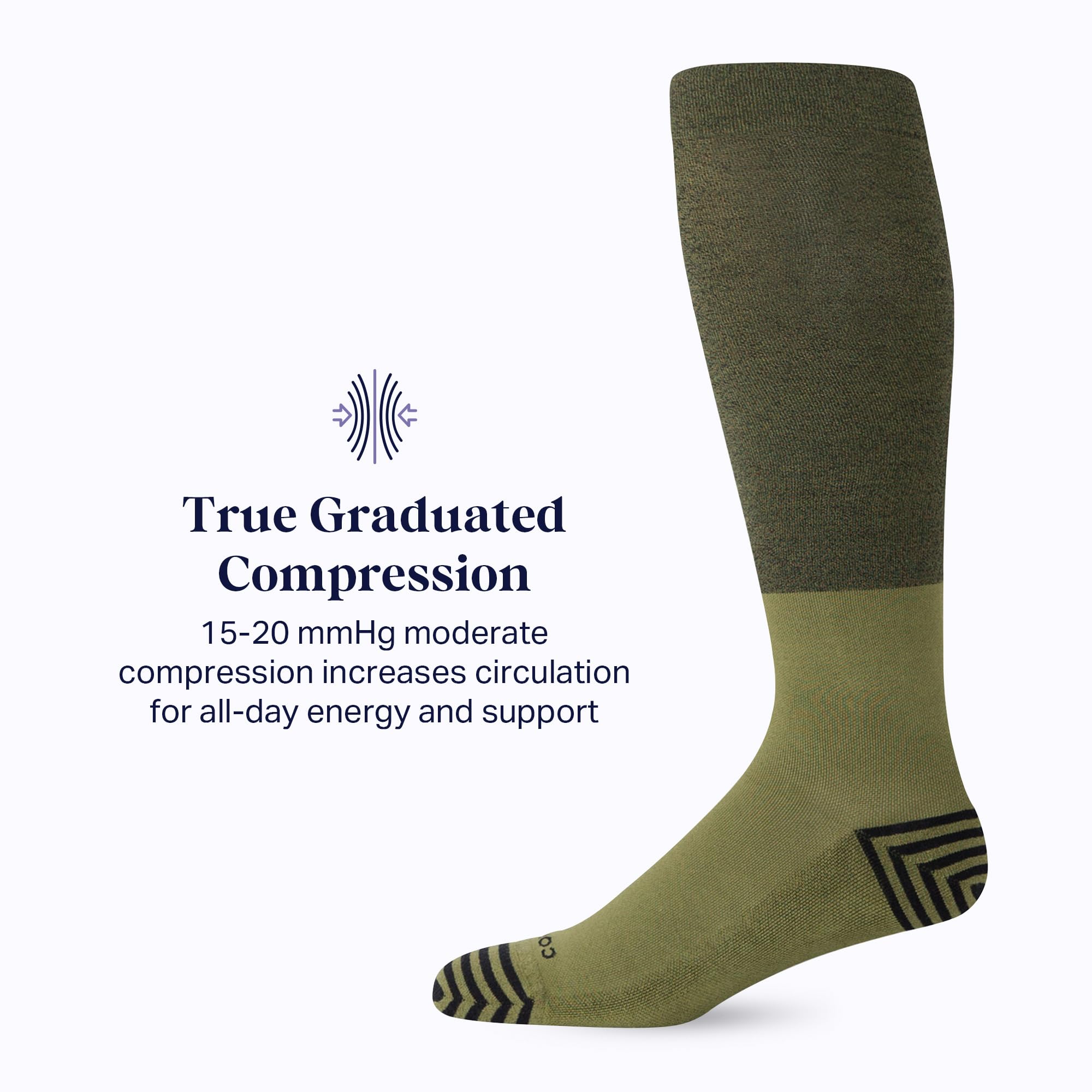 Comrad CloudCotton Knee High Compression Socks 15-20mmHg - Graduated Support Socks for Women & Men - Combed Cotton for All-Day Comfort - Perfect for Travel, Running & Nursing