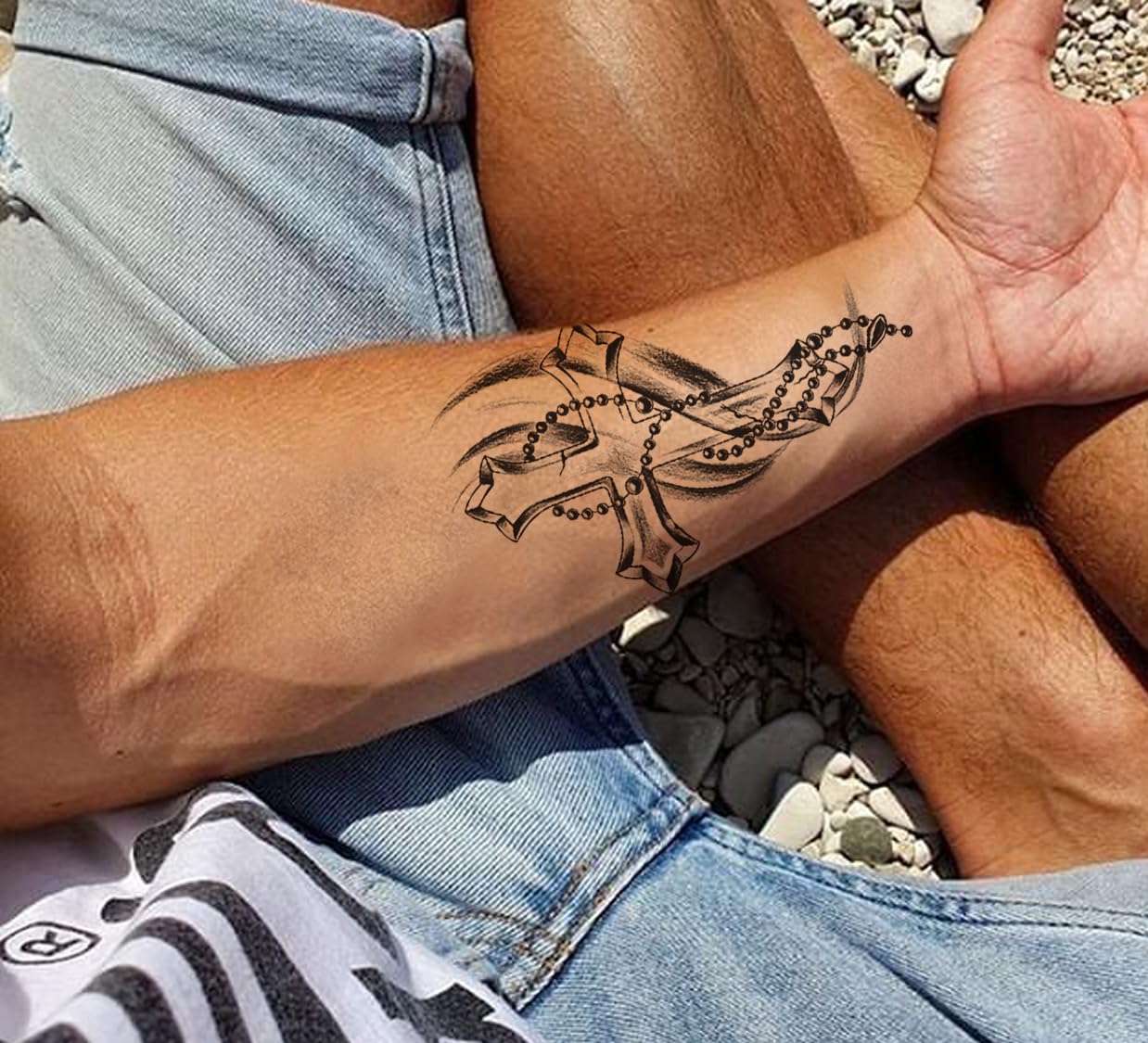 Waterproof Temporary Tattoo Stickers for Men & Women - 3D Realistic Flowers, Butterflies, Stars, Angels, Wolves & Armband Designs (21X12 cm) - Perfect for Parties, Halloween, Cosplay & Body Art