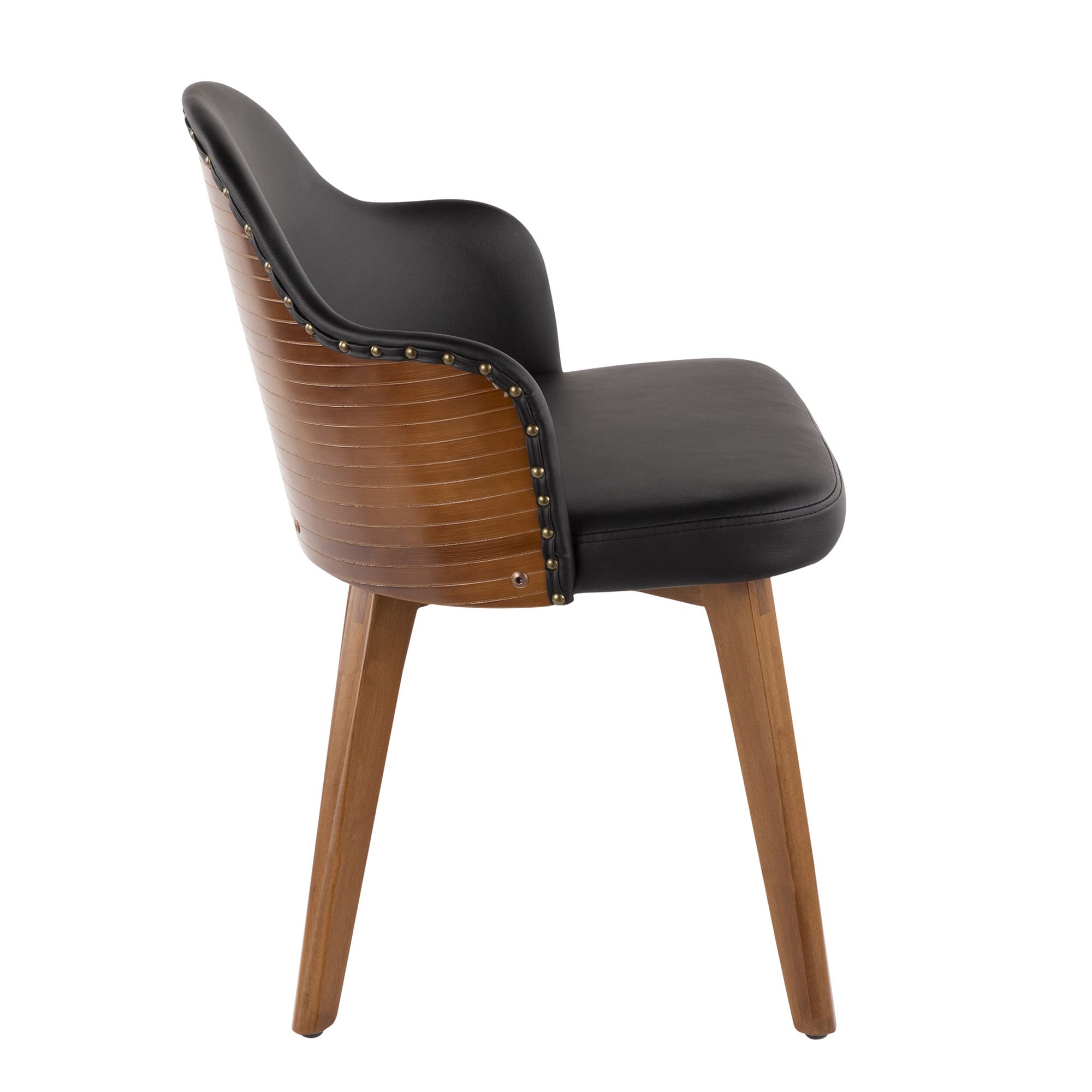LumiSource Ahoy Mid-Century Modern Upholstered Dining Chair - Set of 2 Kitchen Chairs for Dining Table - Comfortable & Stylish for Home, Restaurant, Cafe Use