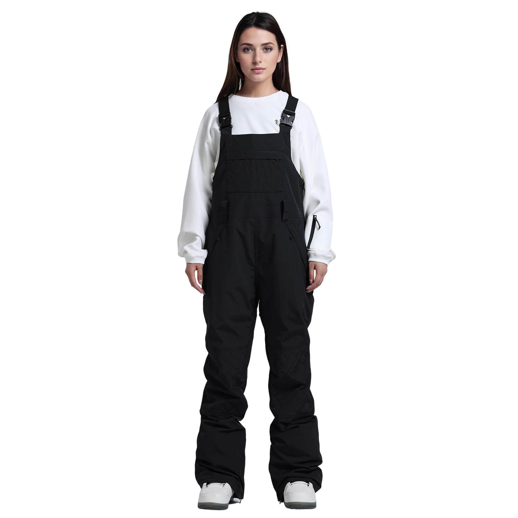 Women's Waterproof Snowboard Bib Overalls - Windproof Insulated Snow Pants for Skiing & Winter Sports | Warm Snowboarding Gear for Outdoor Adventures