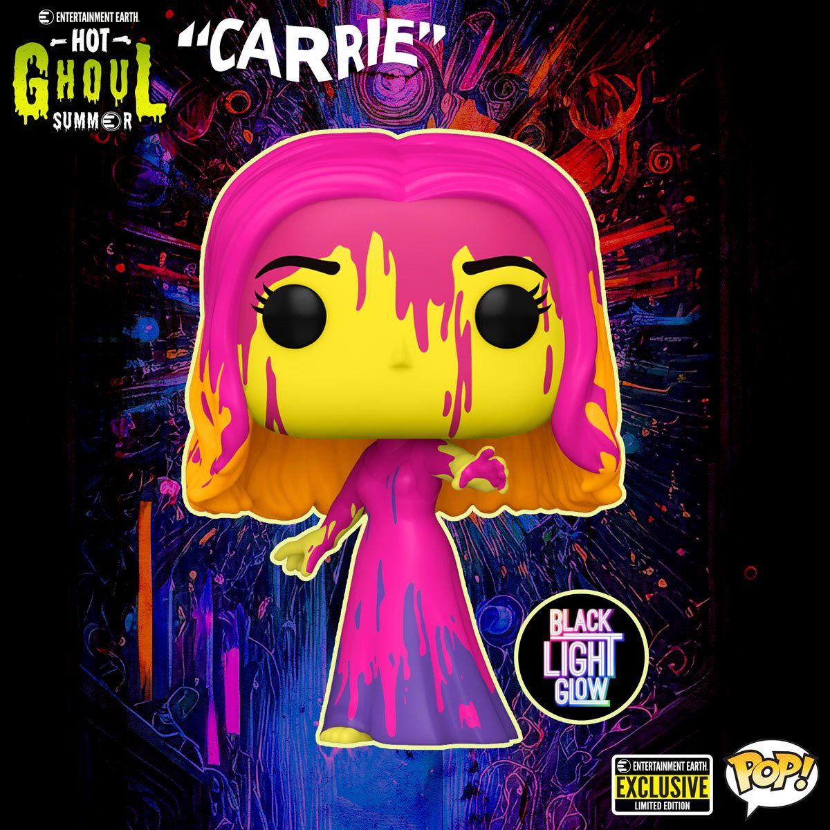 Exclusive Carrie Black Light Funko Pop! Vinyl Figure #1436 - Perfect for Horror Movie Fans & Collectors - Great for Display, Gifts, and Themed Parties