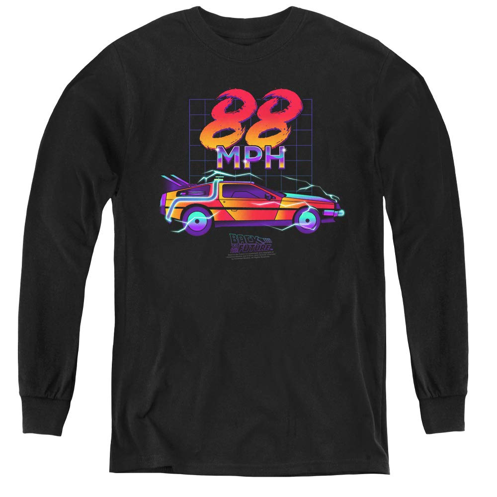 Back to The Future Youth Long Sleeve T-Shirt | Vintage Movie Tee for Kids | Perfect for Cosplay, Halloween & 80s Theme Parties