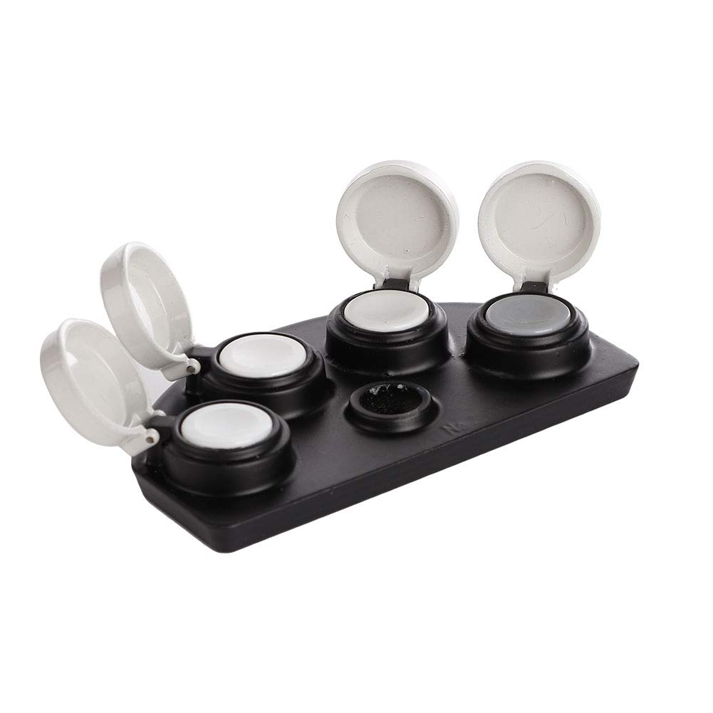 Professional Watch Oil Dip Tool Kit - 4 Metal Watch Oiler Dishes with Stand for Watch Repair & Maintenance | Precision Oil Storage Cups (3.3 x 2.2 x 0.6 inch) | Ideal for Watchmakers, Jewelers & DIY Watch Repair Enthusiasts