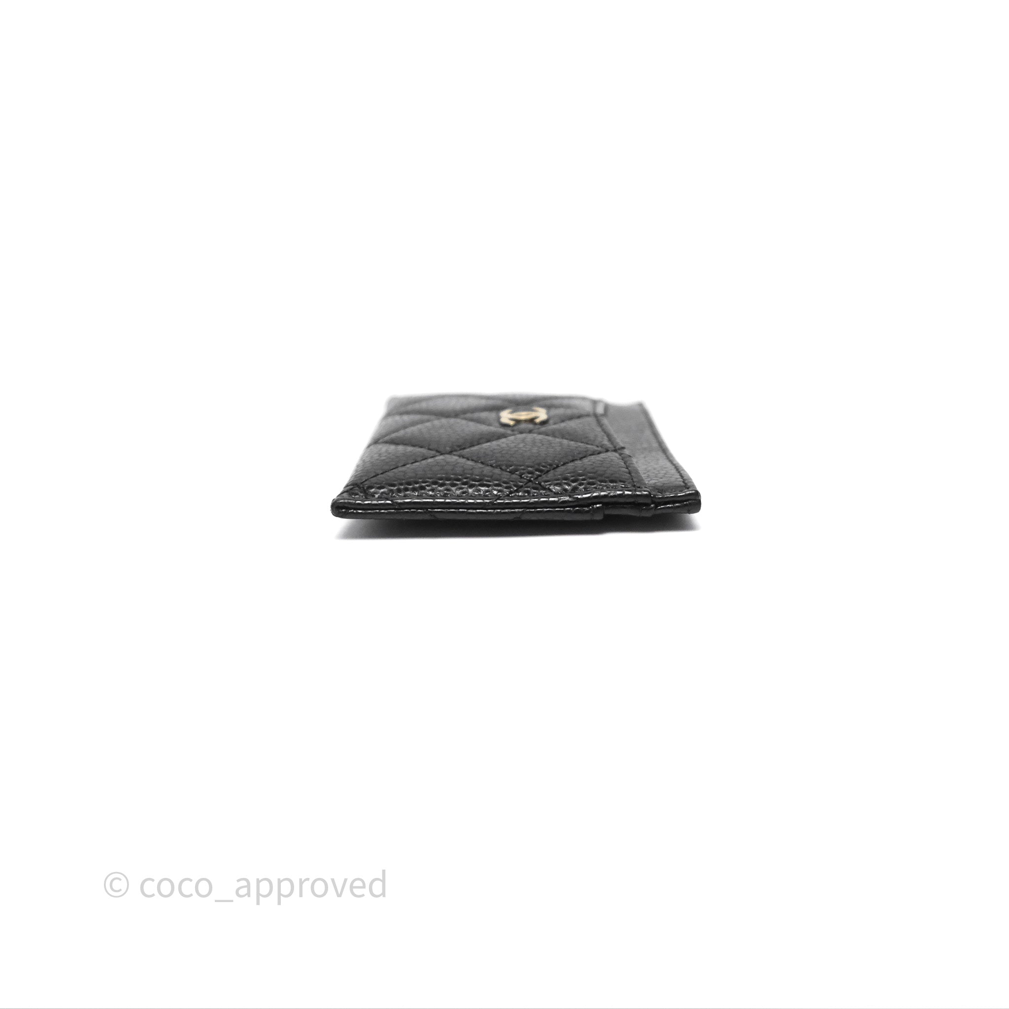 Chanel Classic Flat Card Holder in Black Caviar Leather with Gold Hardware - Perfect for Everyday Use & Luxury Gift Giving