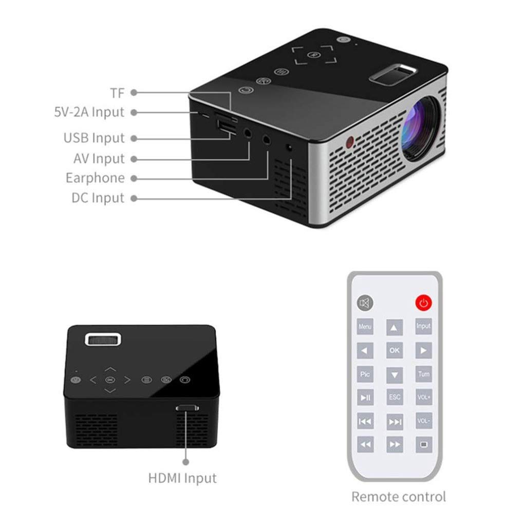 VVHUDA Mini LED Projector - 1080P Full HD Support, Compatible with TV Stick, Gaming Consoles & Smartphones | Portable Home Theater for Movies, Sports & Video Games | Perfect Gift for Birthday & Holidays