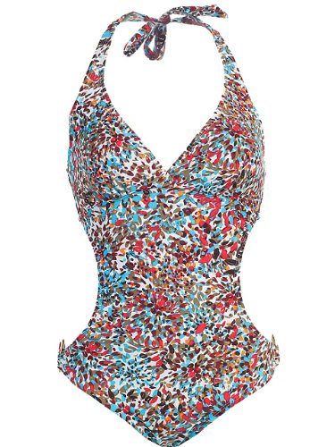 Celina 1-Piece Women's Mosaic Print Monokini Swimsuit - Sexy Beachwear for Pool Parties, Vacations & Summer Getaways