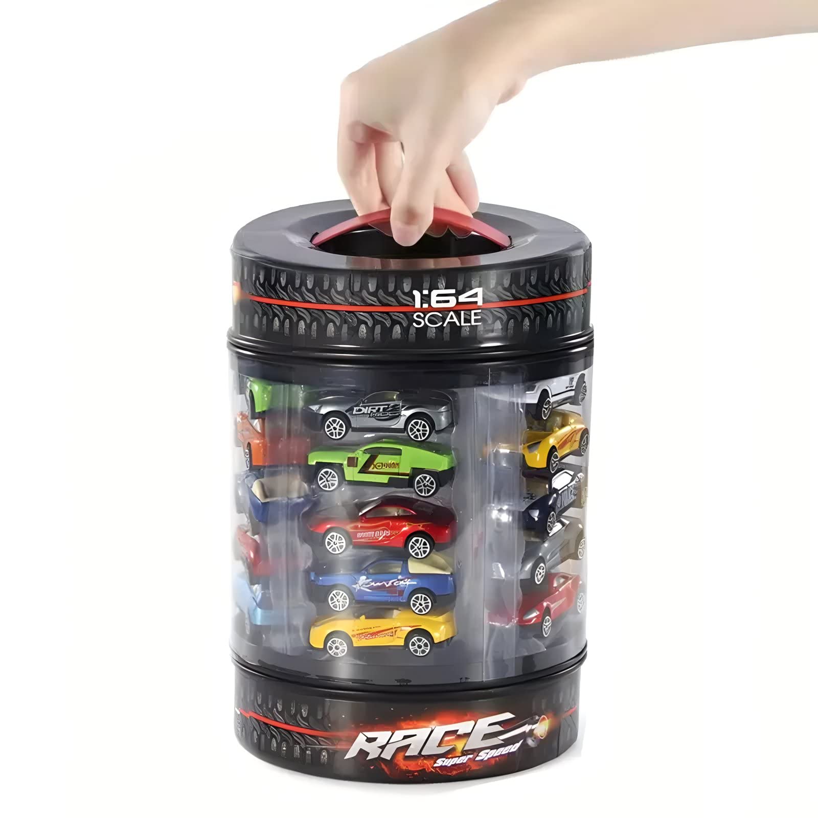 25-Piece 1:64 Scale Diecast Metal Alloy Car Toy Set with Storage Tub - Miniature Vehicle Collection for Kids & Collectors | Perfect for Playtime, Birthday Gifts & Display