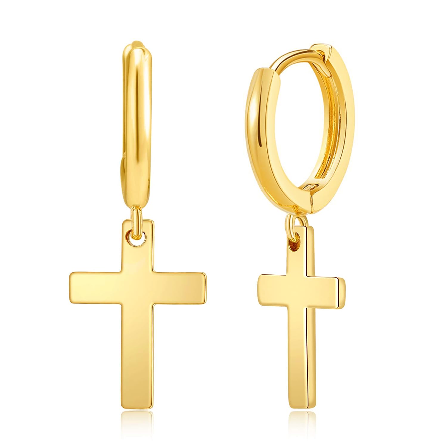 SANNYRA 14K Gold Plated Huggie Earrings for Women - Beach Sea Drop Dangle Earrings with Starfish, Butterfly, Moon & Seashell Charms - Stylish Summer Jewelry for Beach Vacations, Parties and Everyday Wear