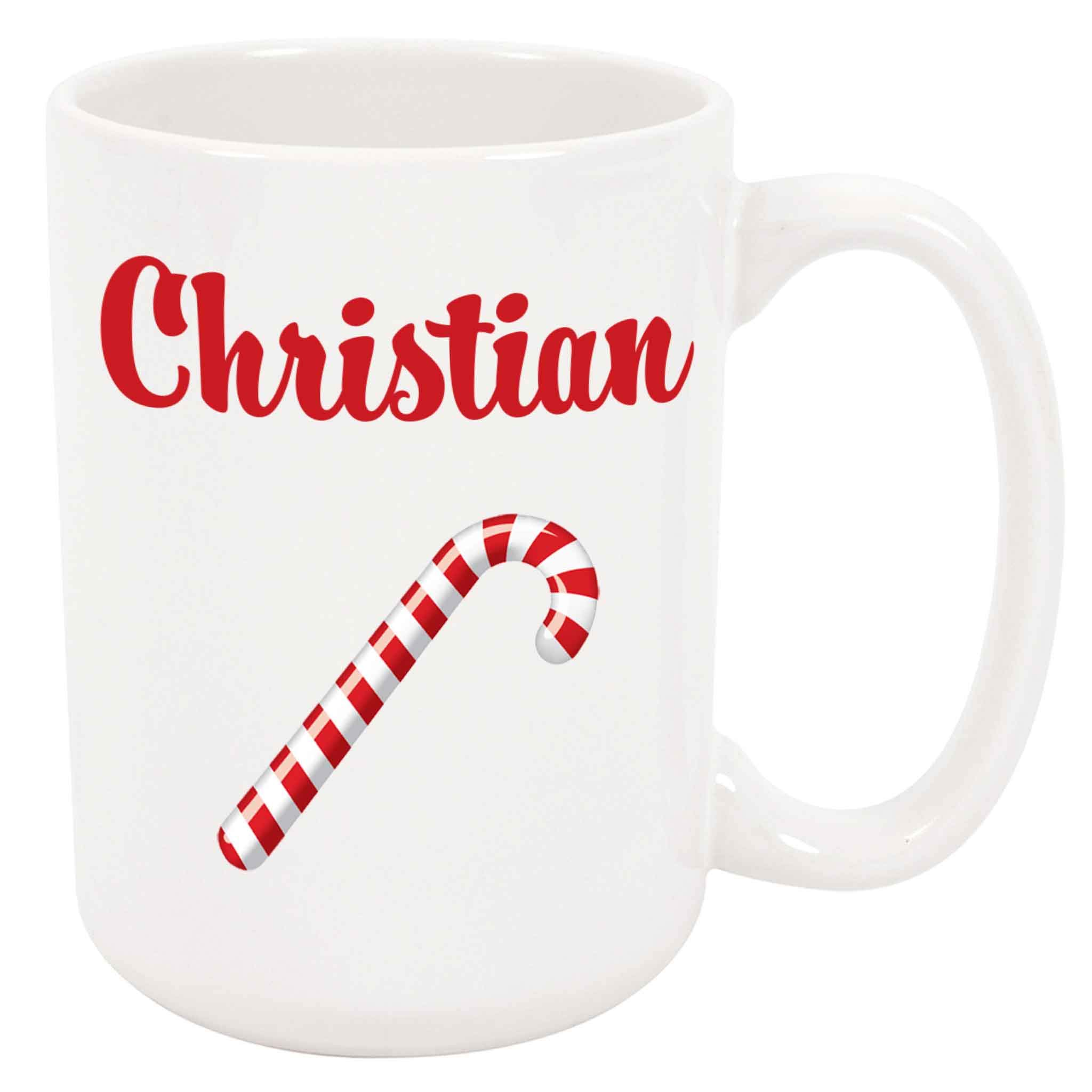 Christian Candy Cane Christmas Coffee Mug - Inspirational Holiday Gift for Women & Men - Perfect for Hot Cocoa, Tea & Coffee Lovers (Home, Office & Church Use)