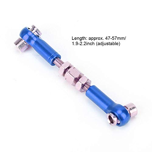 Adjustable RC Servo Links - 6Pcs 47mm Tie Rod Set for 1/10 Touring Car (Navy) - Perfect for RC Hobby & Racing