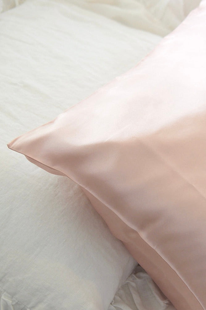 100% Pure Silk Beauty Pillowcase Blush Pink 19