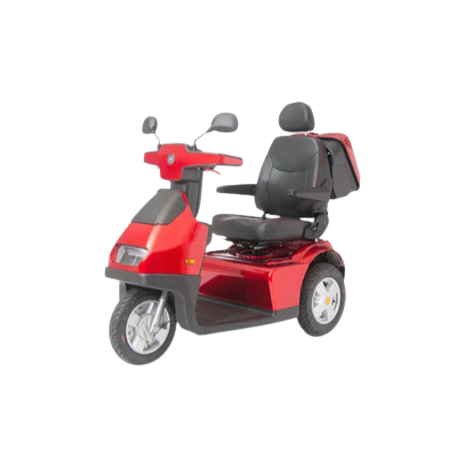 Afikim Afiscooter S3 3-Wheel Electric Mobility Scooter for Adults - Red (New) | Ideal for Indoor & Outdoor Use, Shopping, Travel & Daily Commuting