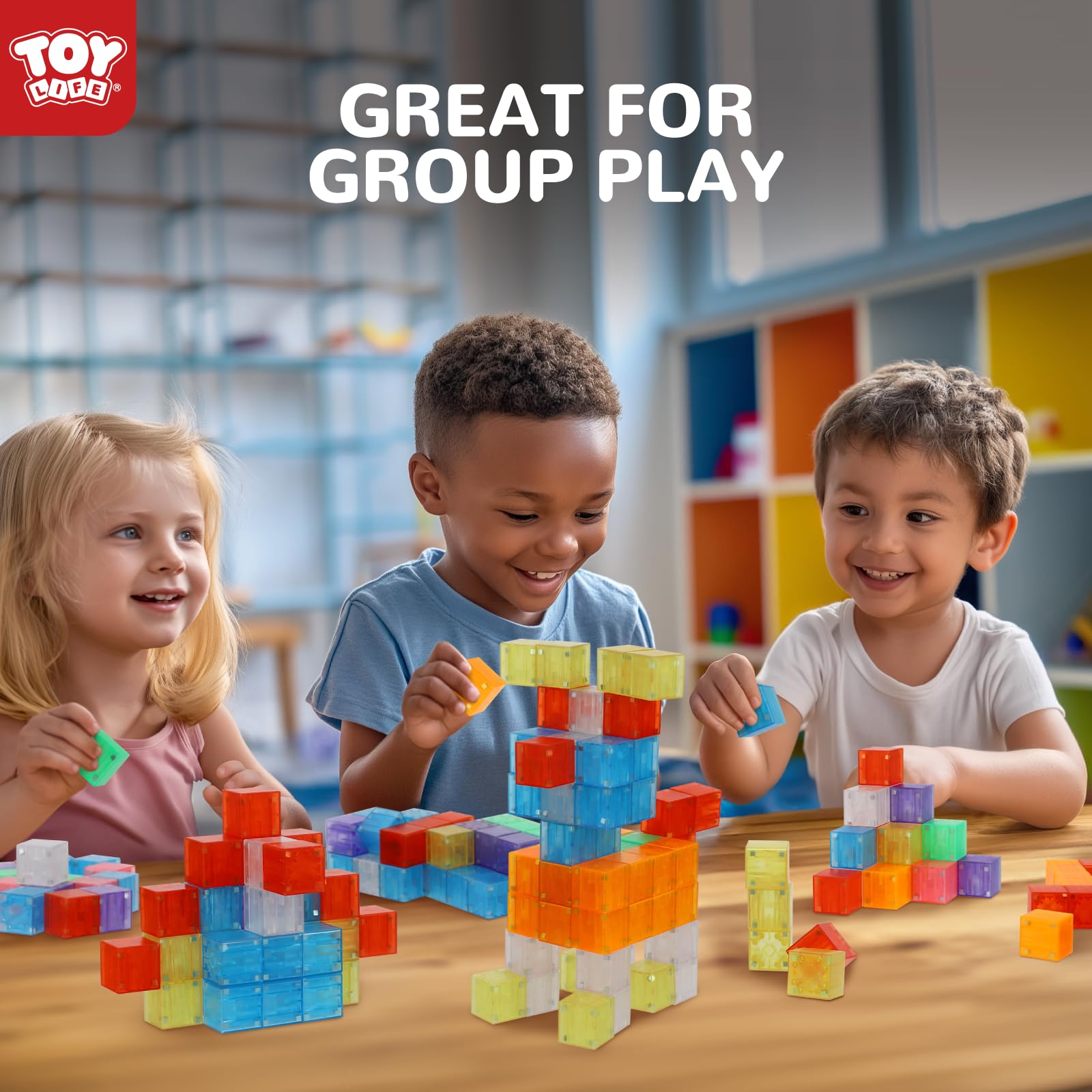 TOY Life 64PCS Magnetic Building Blocks for Kids Ages 4-8 | STEM Educational Toys for Toddlers 3-5 | Creative Magnet Construction Set for Preschool Learning | Perfect for Classroom, Playroom & Birthday Gifts