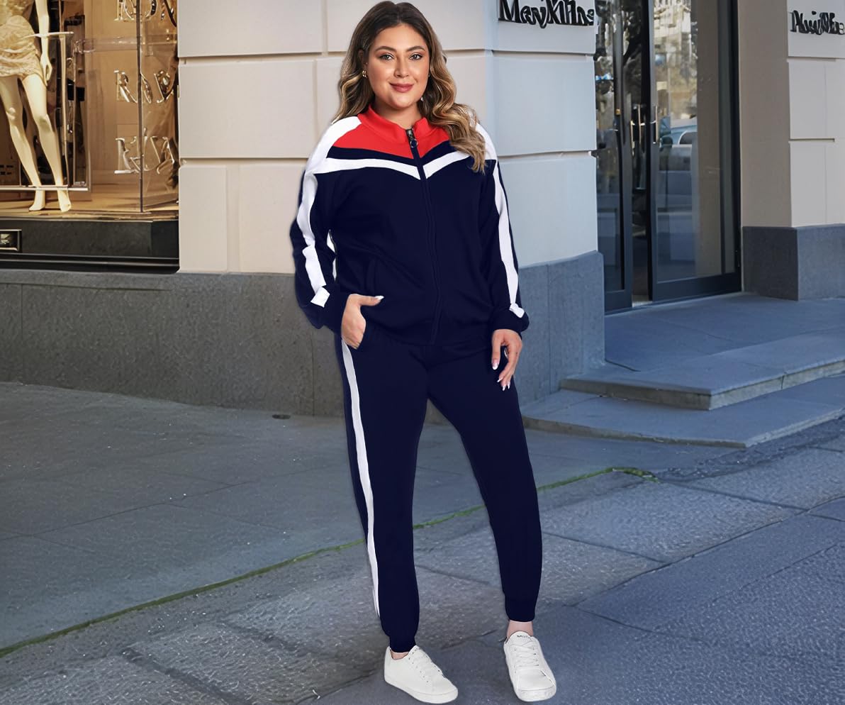 Remxi Women's 2-Piece Workout Sets - Jogging Sweat Suits with Tops & Long Sweatpants | Gym, Yoga, Running & Lounge Wear