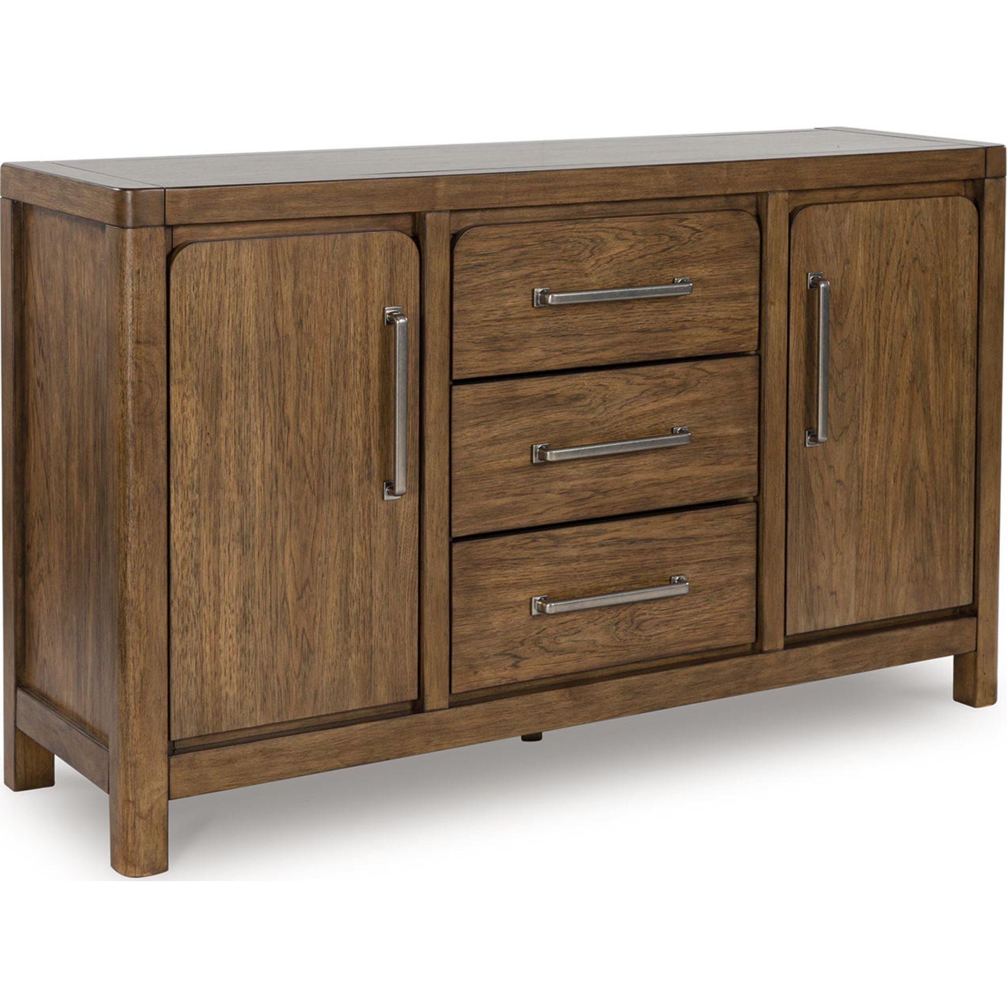 Cabalynn Dining Server - Light Brown Wooden Buffet Sideboard (D974 60) for Dining Room, Living Room & Entryway Storage
