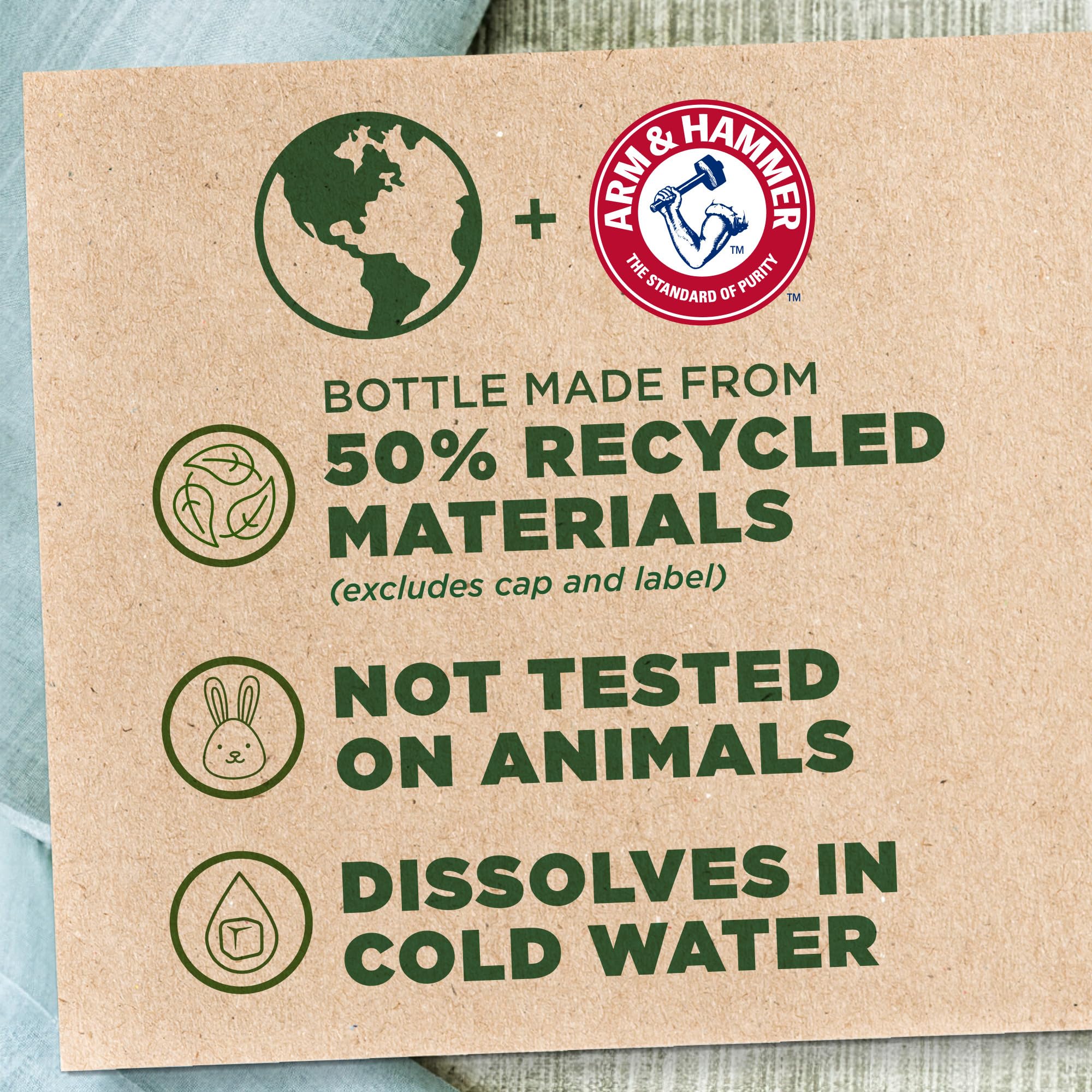 Arm & Hammer In-Wash Scent Booster, Purifying Waters - 24 oz (Pack of 4) | Long-Lasting Freshness for Laundry | Perfect for Gym Clothes, Bedding & Towels