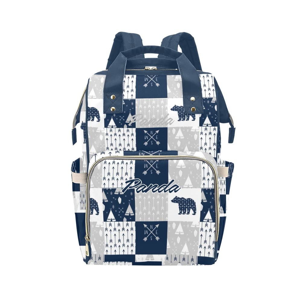Personalized Animal Diaper Backpack - Baby Travel & Nursing Bag for Moms
