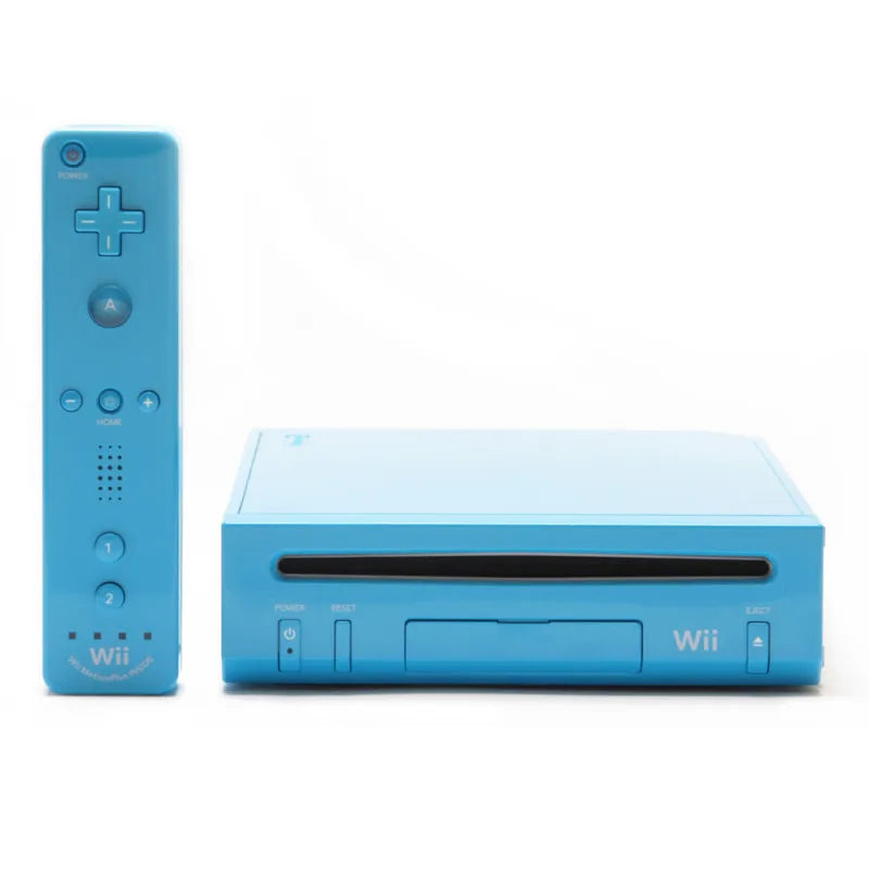Nintendo Wii Console Blue RVL-101 - Non-Backwards Compatible Gaming System for Family Fun & Party Games | Perfect for Living Room Entertainment & Multiplayer Gaming