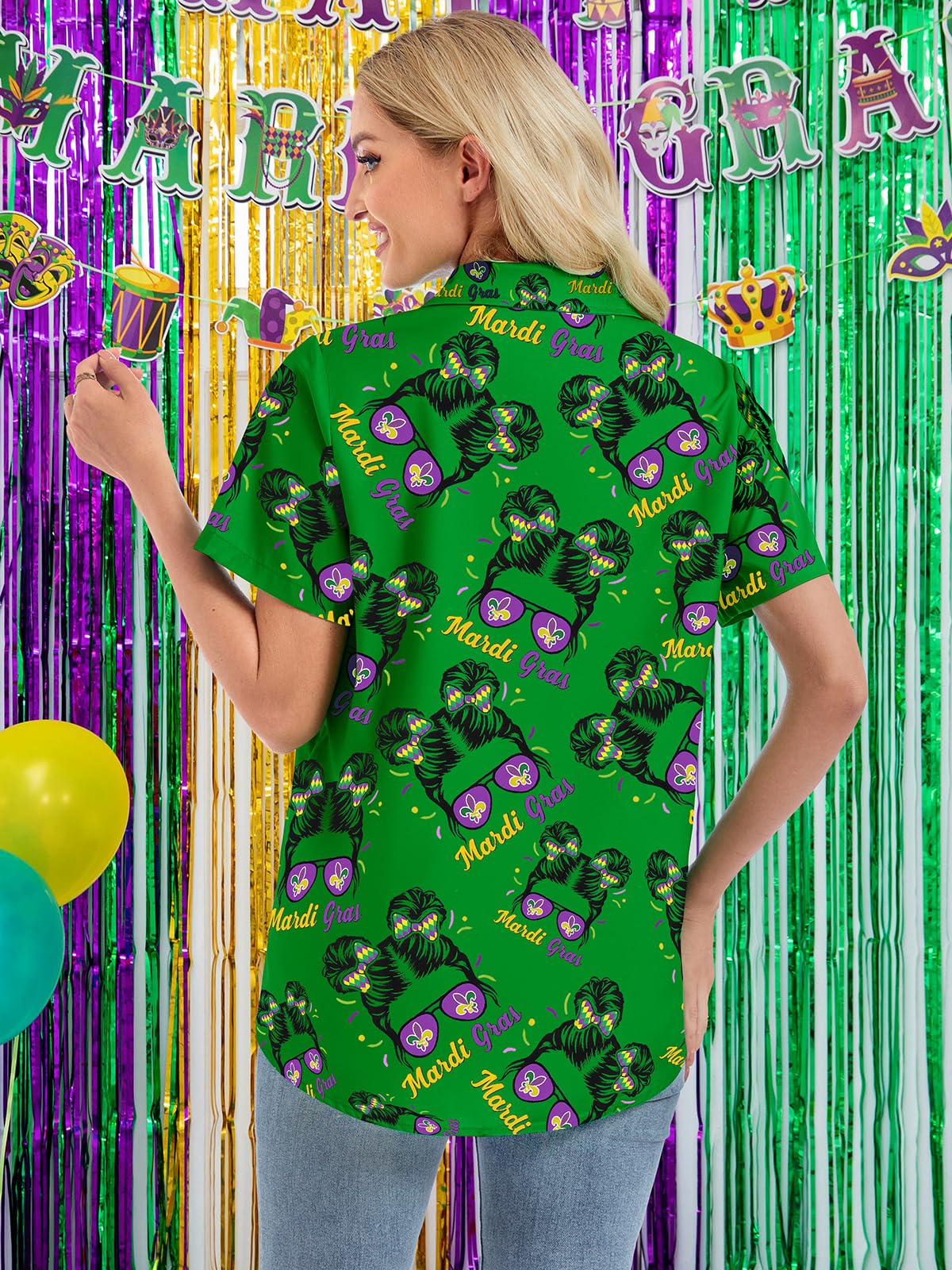 Women's Mardi Gras Shirts with Carnival Masks - Party & Festive Wear