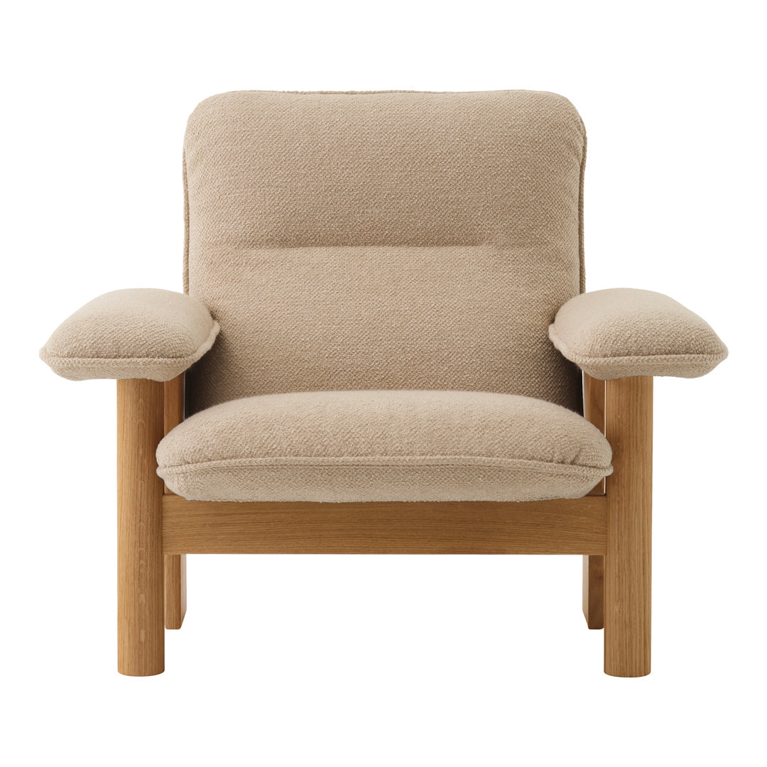 Brasilia Lounge Chair - Mid-Century Modern Accent Chair for Living Room, Bedroom & Office - Comfortable Upholstered Armchair with Wooden Legs