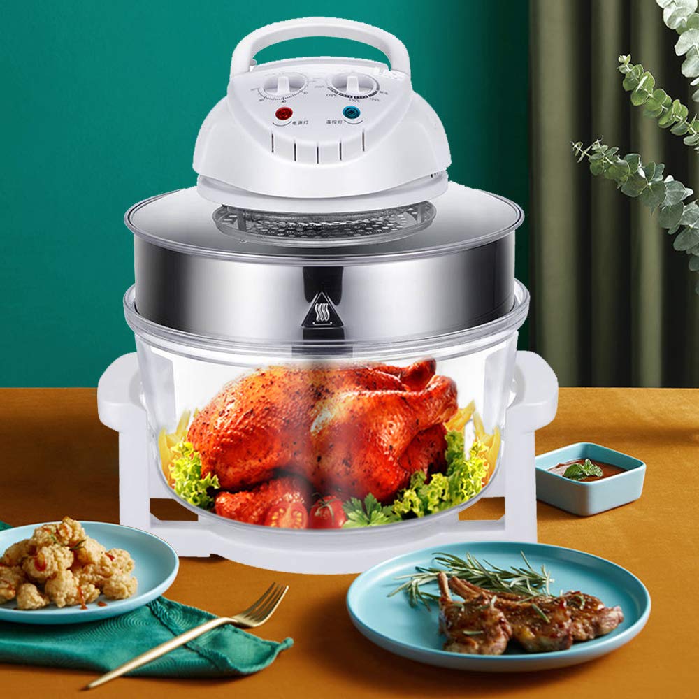 17L Air Fryer with Glass Infrared Convection Oven - 360° Even Heating, Healthy Pressure Cooking & Multi-Function Cookware for Home Kitchen | Perfect for Frying, Baking, Roasting & Meal Prep
