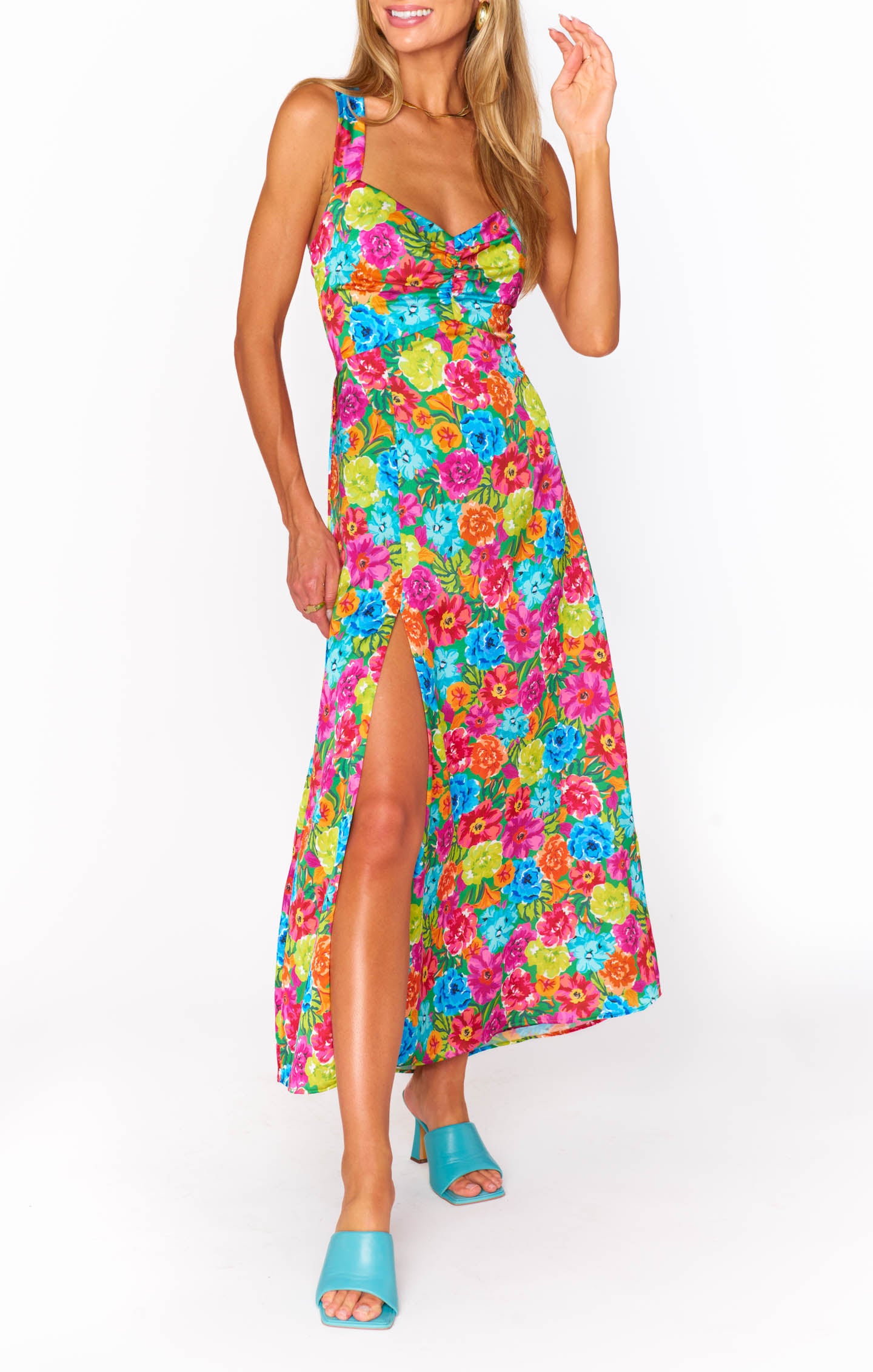 Mina Midi Dress - Floral Print Summer Dress for Women | Perfect for Garden Parties, Beach Vacations & Date Nights