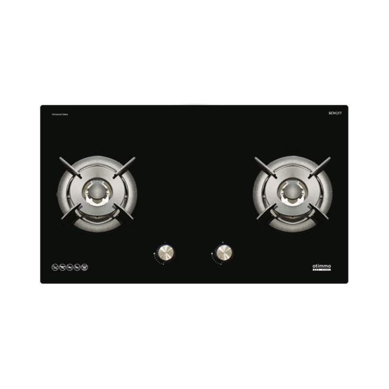 Europace EBH6281S 80cm 2-Burner Slim Gas Cooktop with Schott Glass - LPG Compatible for Compact Kitchens & Small Apartments