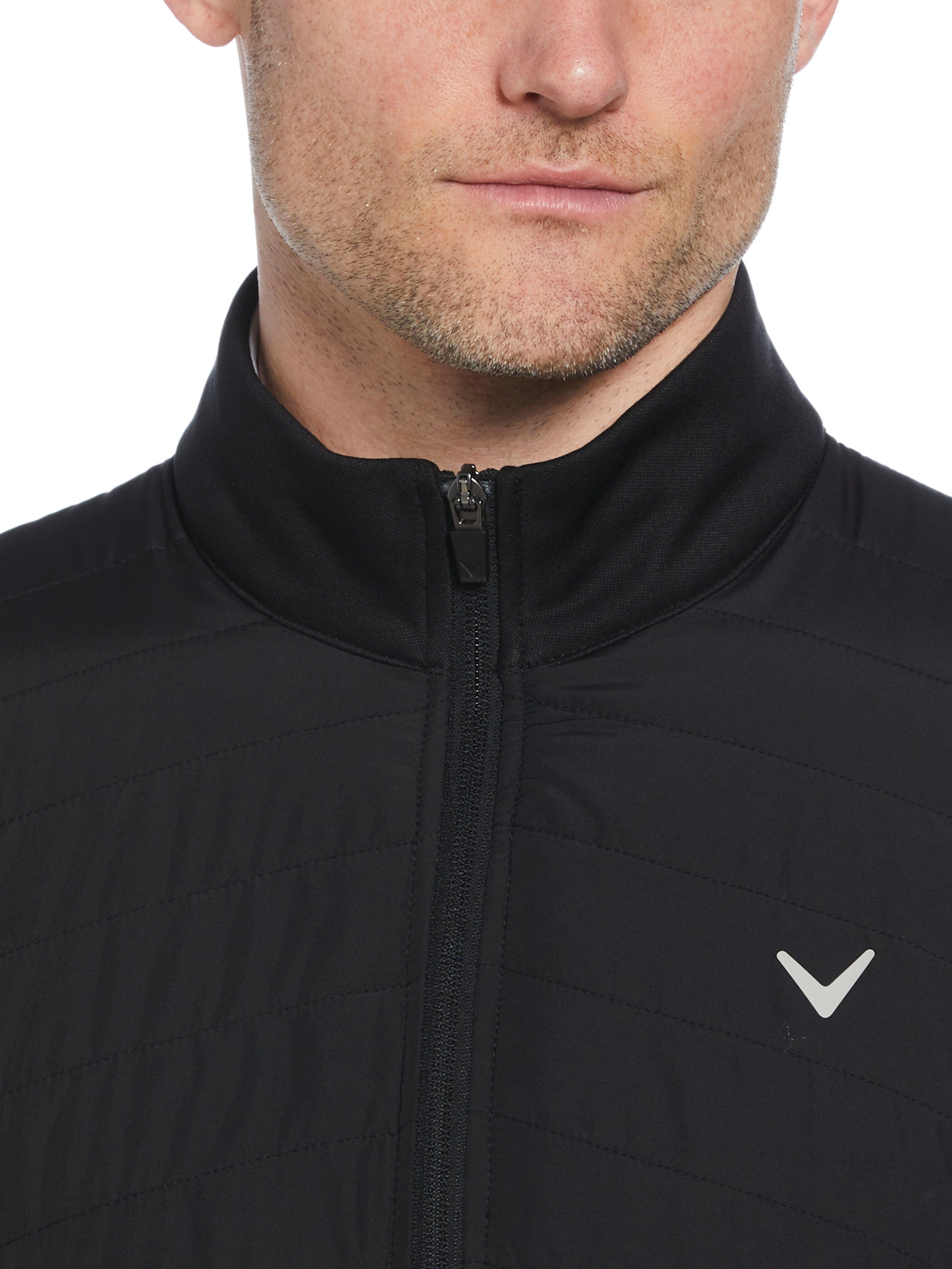 Men's Quilted Puffer Jacket with Full Zip - Lightweight Winter Coat for Golf, Outdoor & Casual Wear - Water-Resistant Warm Jacket for Men