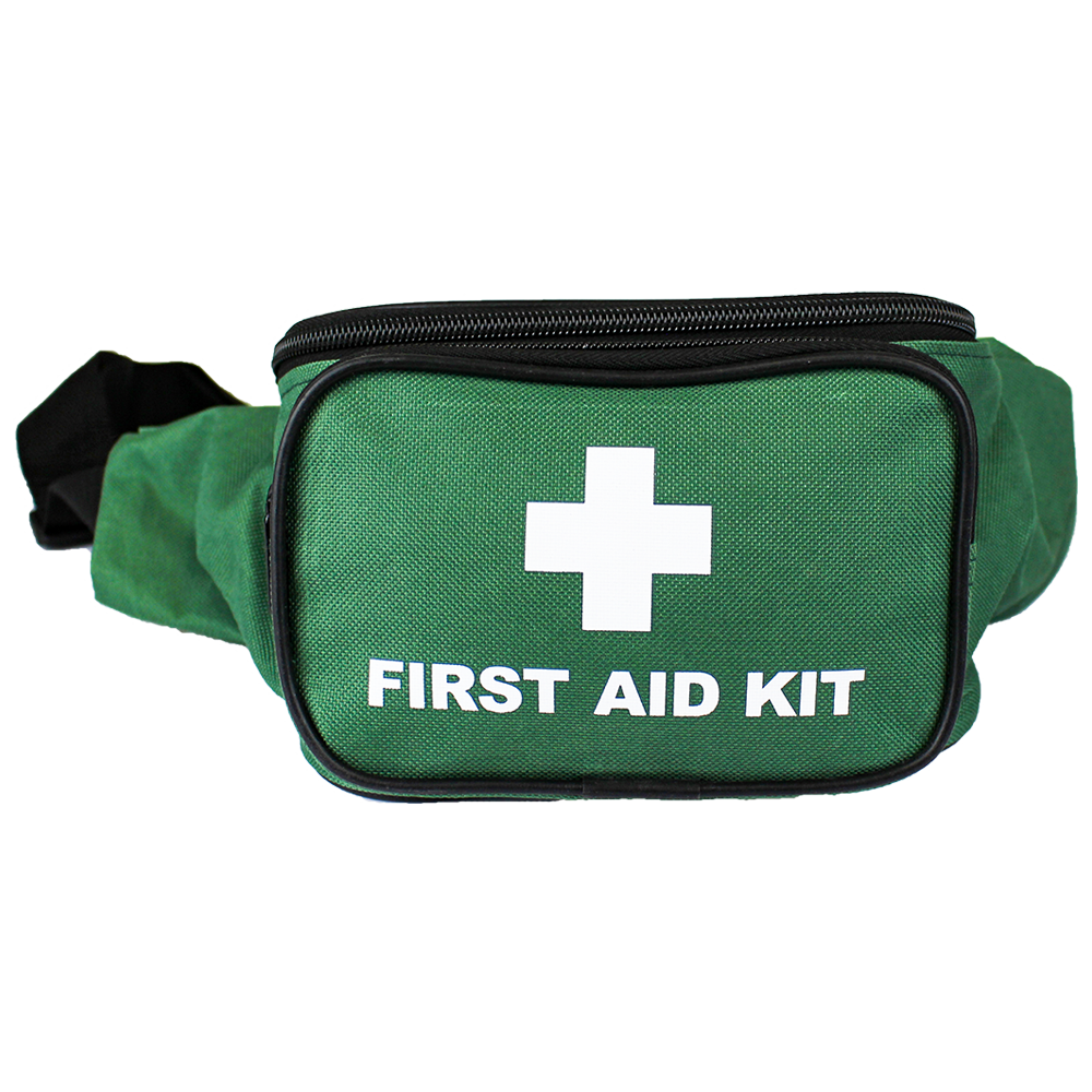 Green First Aid Bum Bag - Waterproof Emergency Medical Waist Pack for Hiking, Camping & Outdoor Adventures