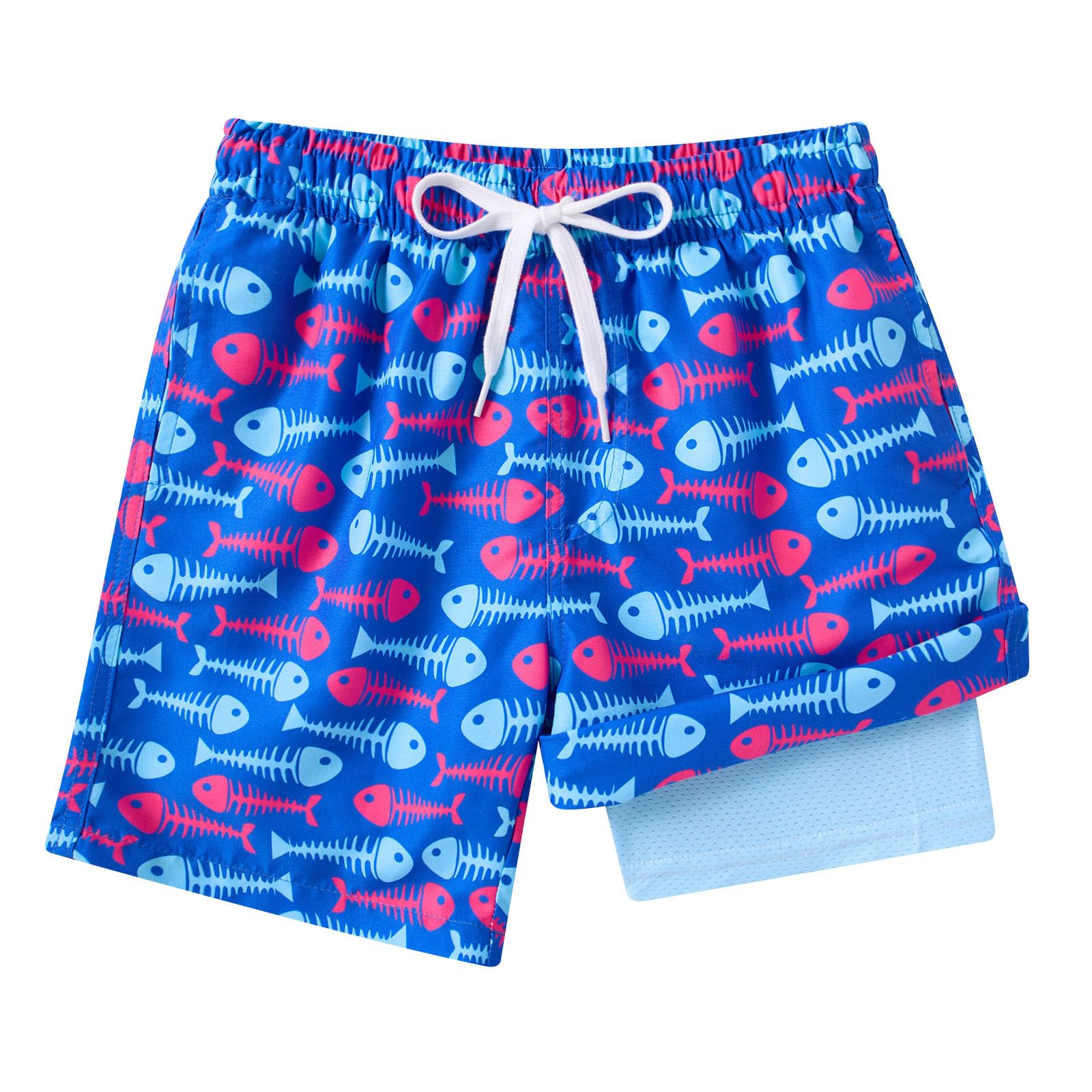 **Boys Swim Trunks with Compression Liner - Quick-Dry Kids Swim Shorts for Ages 6-18 - Perfect for Pool, Beach & Water Sports**