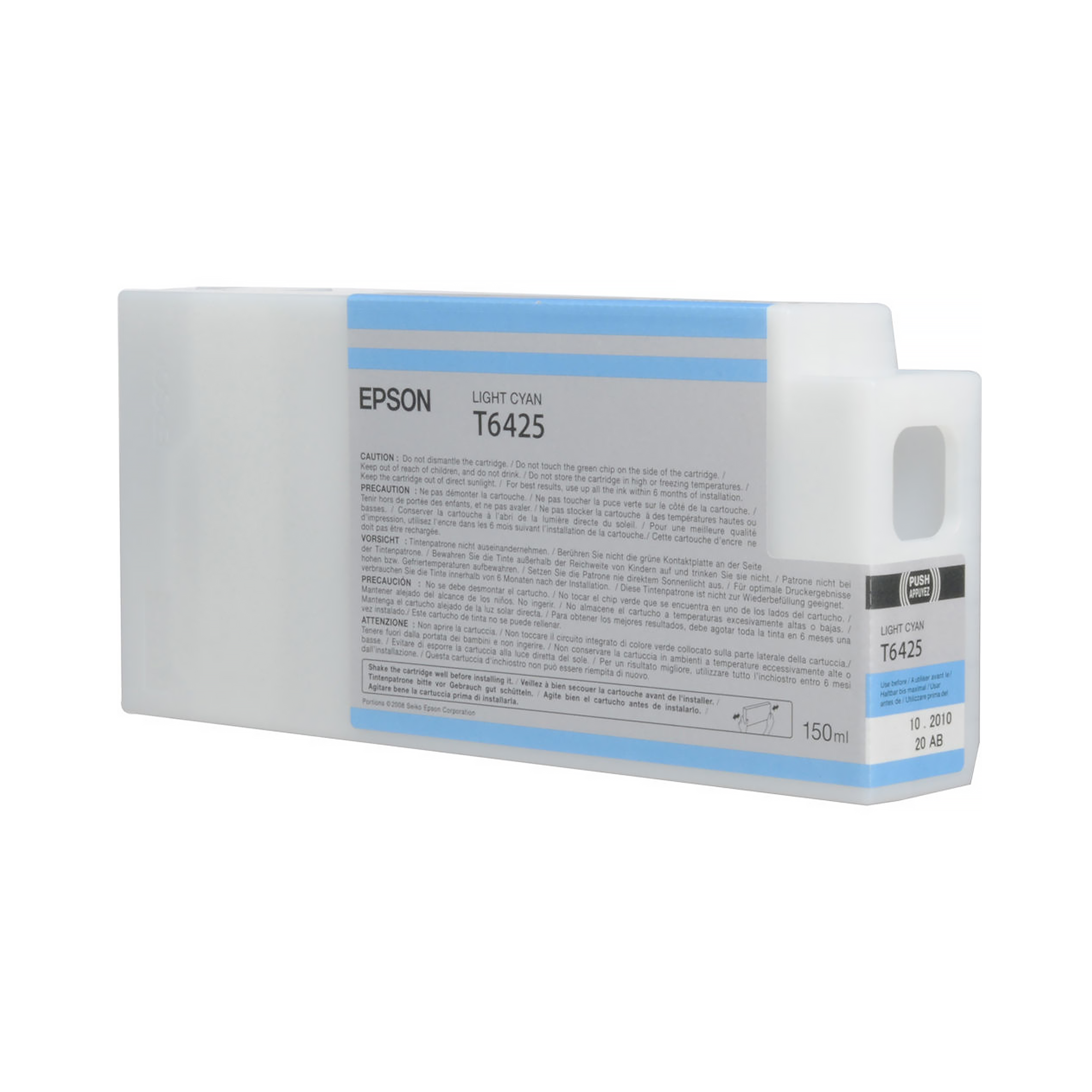 Epson T642500 UltraChrome HDR Light Cyan Ink Cartridge 150mL - Compatible with Select Stylus Pro Printers | High-Quality Photo Printing, Professional Graphic Design, and Large Format Printing