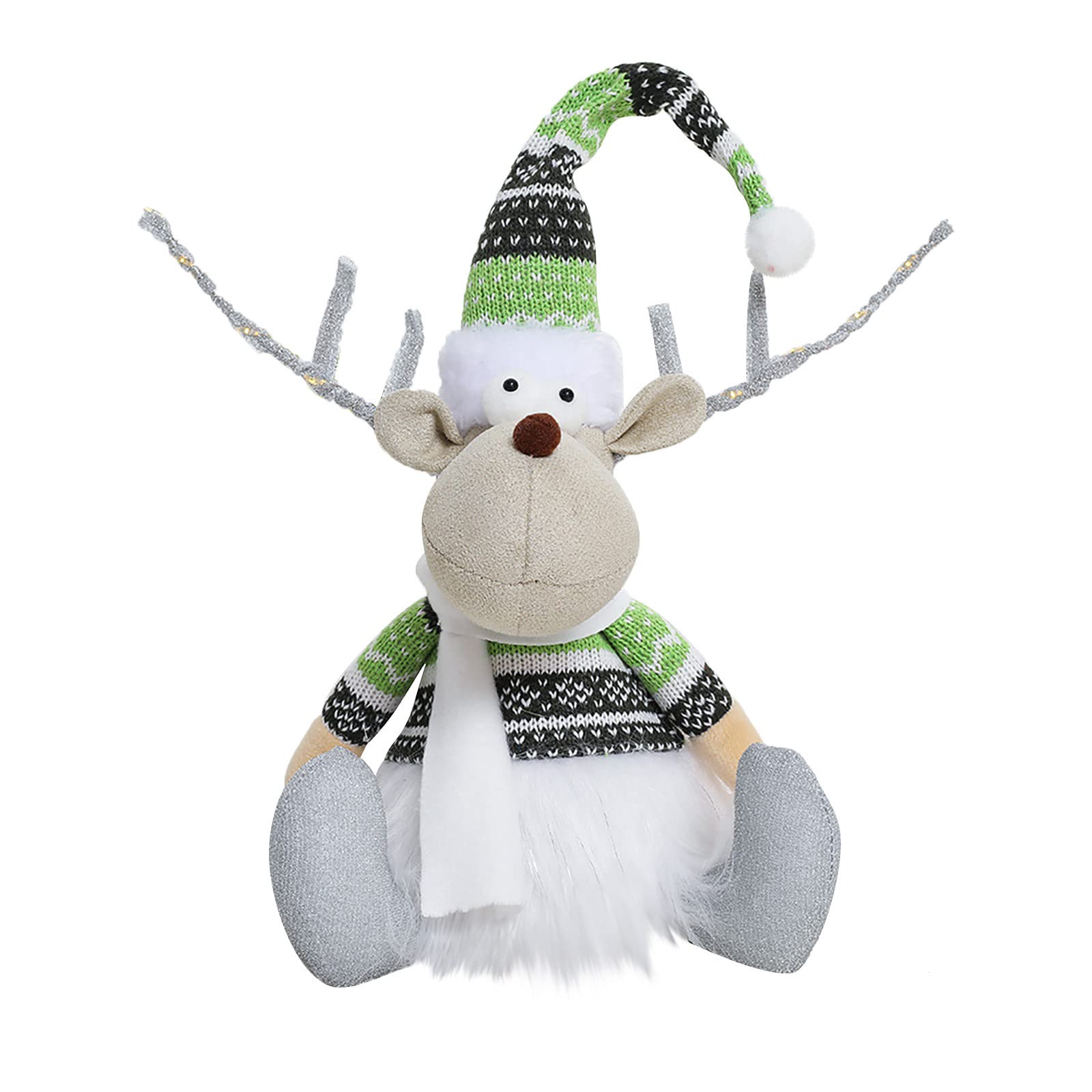 **Sobeikre LED Christmas Deer Decor with Lights - Indoor Desktop Ornament, Window Home Decor, Holiday Keepsake Gift for Christmas Tree, Mantel, or Party Decoration**