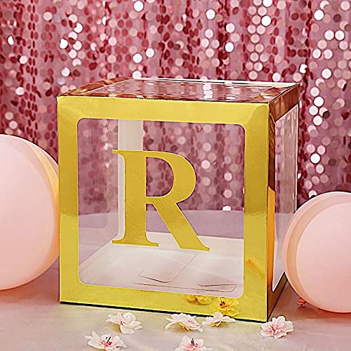 4 Pack Metallic Gold 5 Inch Letter R Stickers - Self-Adhesive Wall Decals for Party Backdrop, Home Decor, Wedding & Birthday Decorations