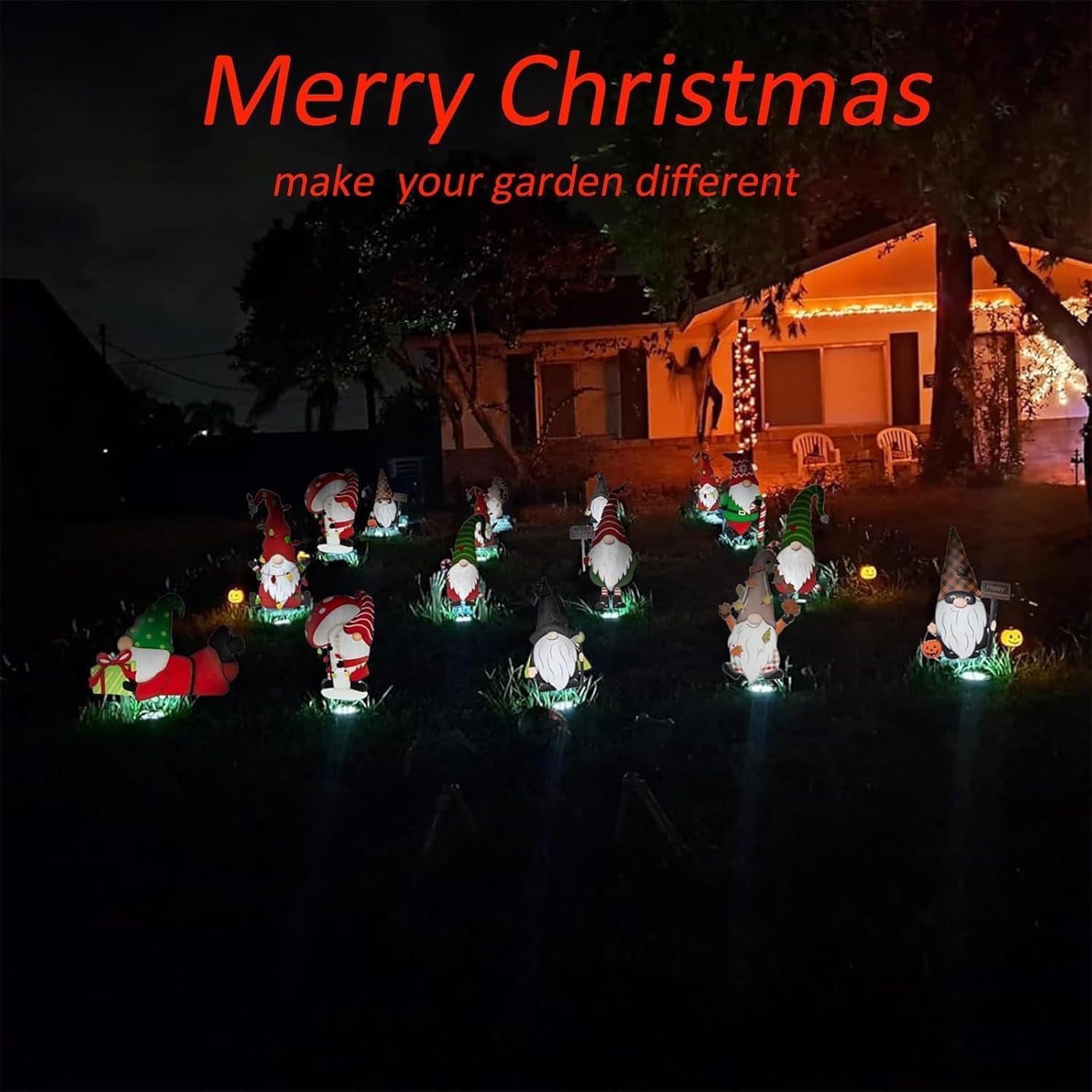 12 Pack Solar Garden Lights - Waterproof LED Outdoor Lighting for Pathway, Yard, Deck