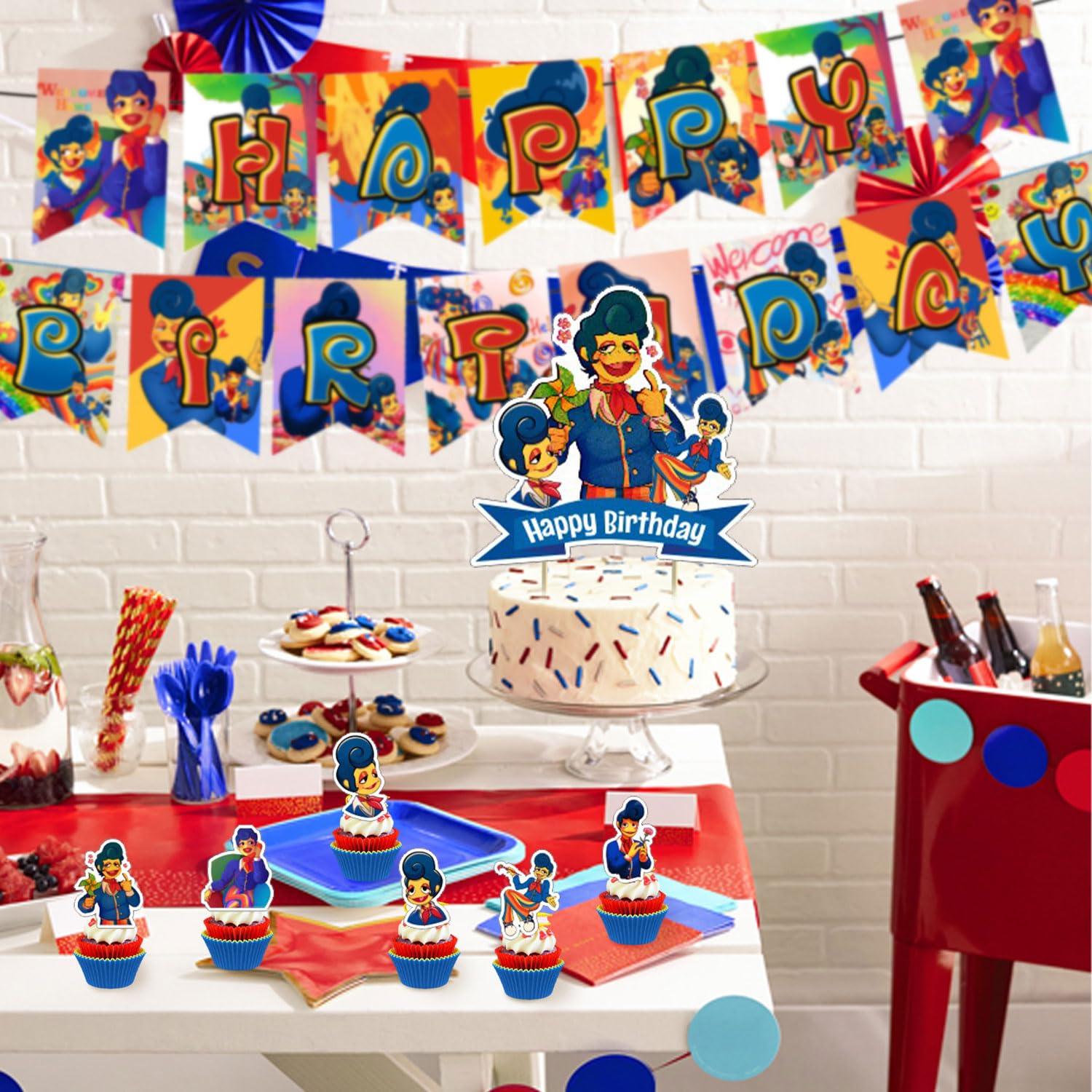 Wally Darling Welcome Home Birthday Party Decorations Set - Banner, Balloons, Cake & Cupcake Toppers for Home Decor & Themed Celebrations