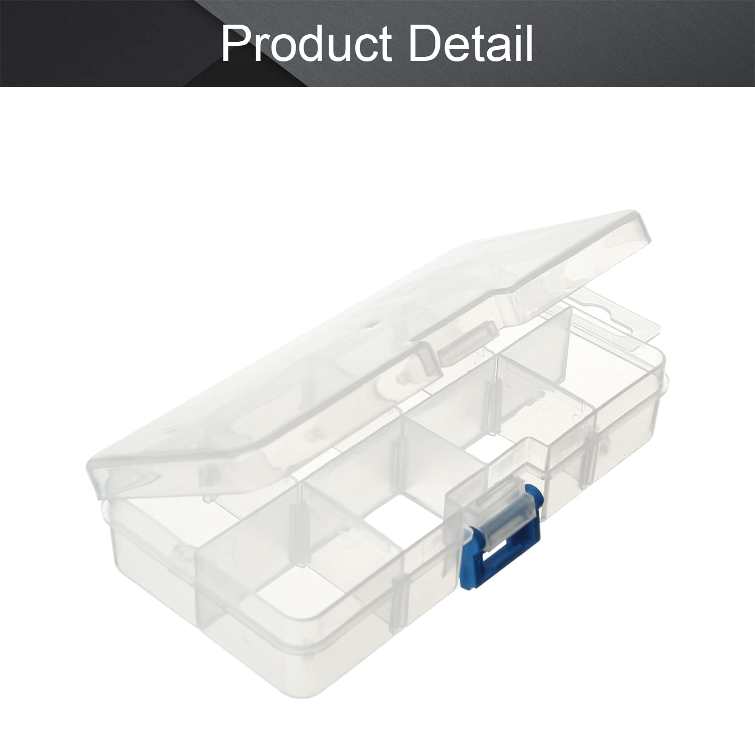 Utoolmart 2-Piece Translucent Plastic Tool Box Organizer - Storage for Hardware, Screws, Bolts, Nuts, Nails & Jewelry Beads | Perfect for Workshop, Garage & DIY Projects