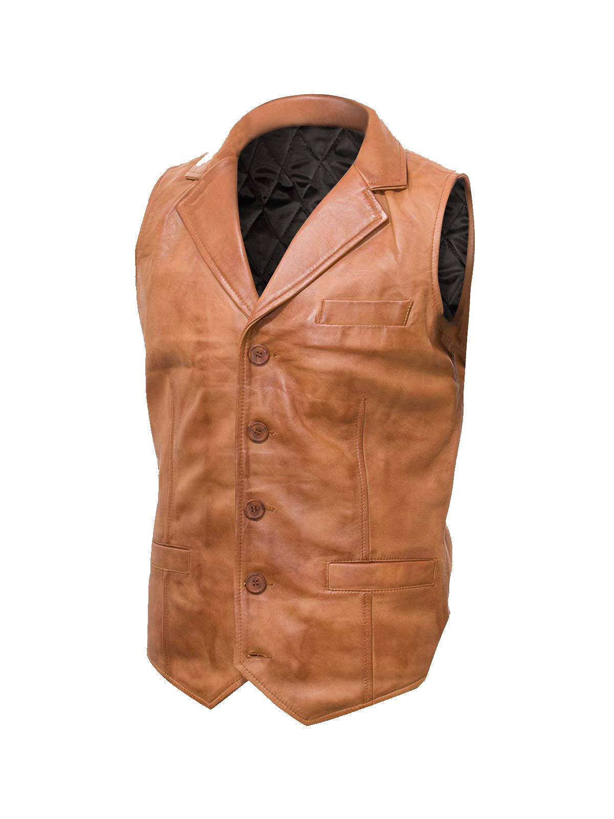 Men's Brown Leather Horse Riding Vest – Durable & Stylish Equestrian Gear for Western Rides & Outdoor Adventures