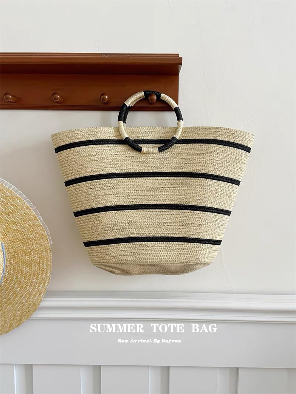 Stylish Women's Straw Tote Beach Bag - Large Woven Handbag for Summer Vacation, Pool Party & Travel | Perfect for Beach Getaways, Shopping & Outdoor Activities