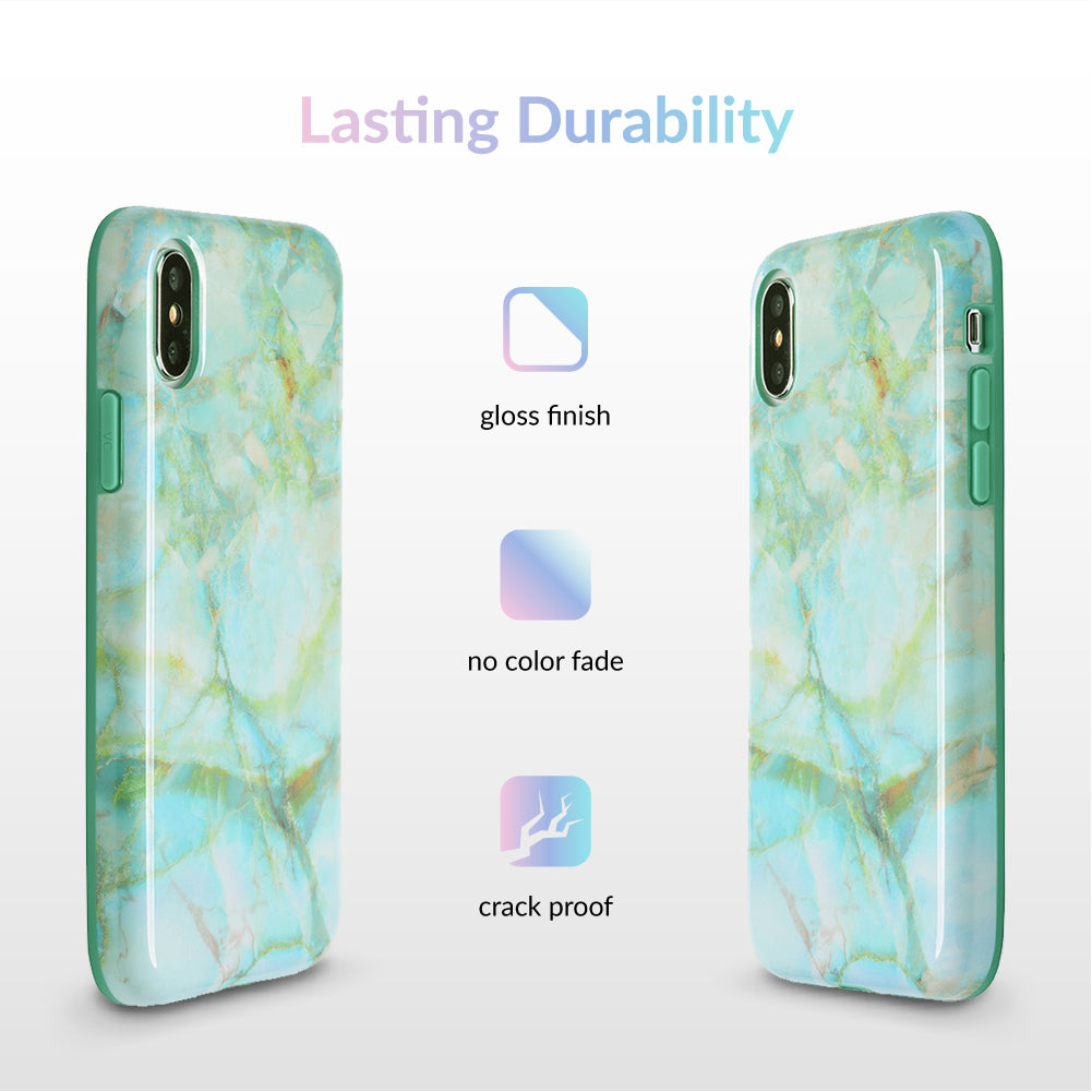 Premium Jade Marble iPhone Case - Elegant & Durable Protective Cover for iPhone [Model] - Perfect for Everyday Use, Travel & Gifting