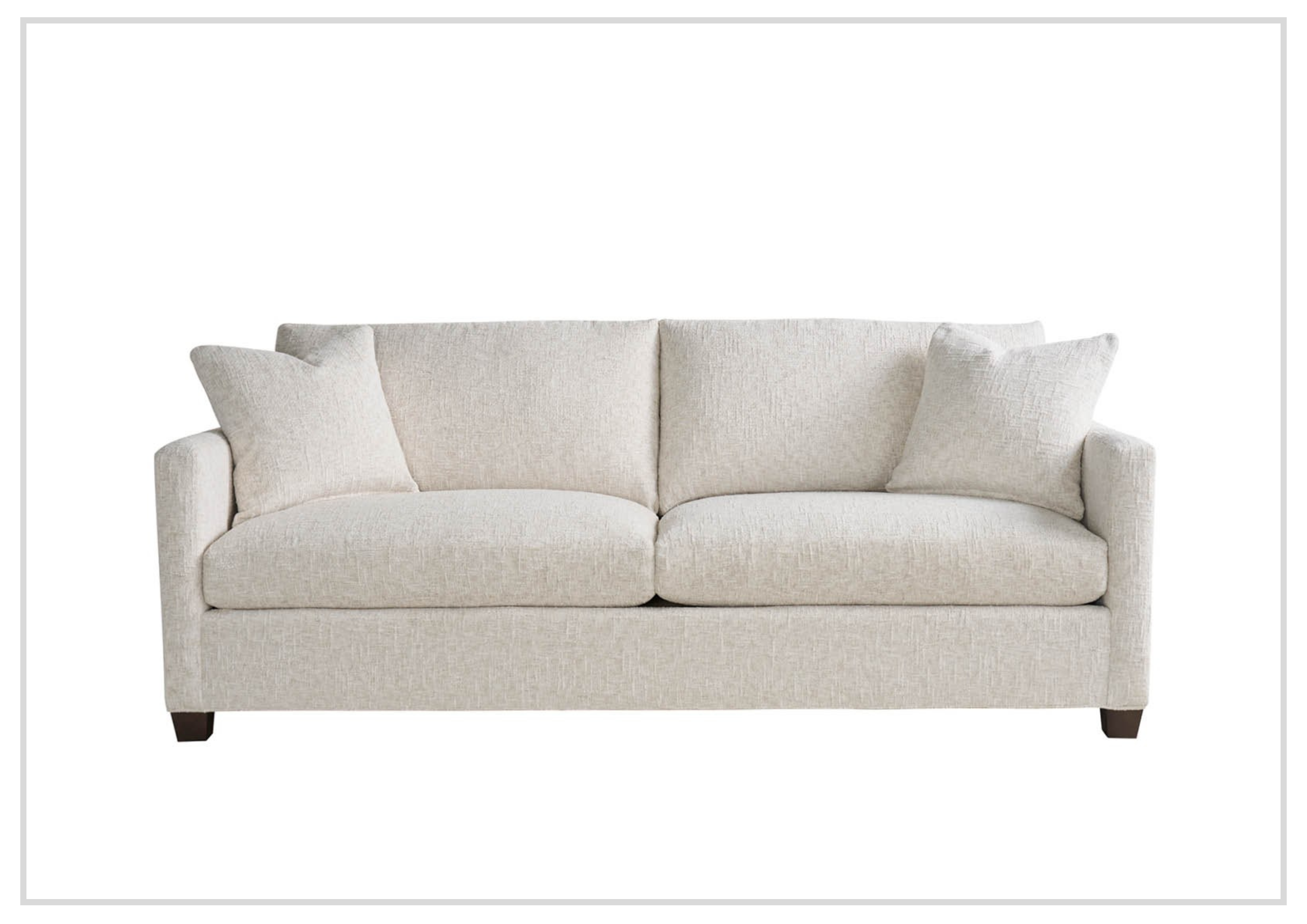 Universal Furniture Mebane 2-Seater Fabric Sofa in White - Modern Living Room Couch for Small Spaces, Apartments & Cozy Home Decor